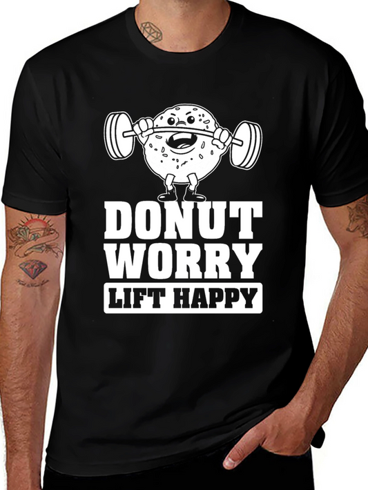Donut Worry Lift Happy Graphic T-Shirt