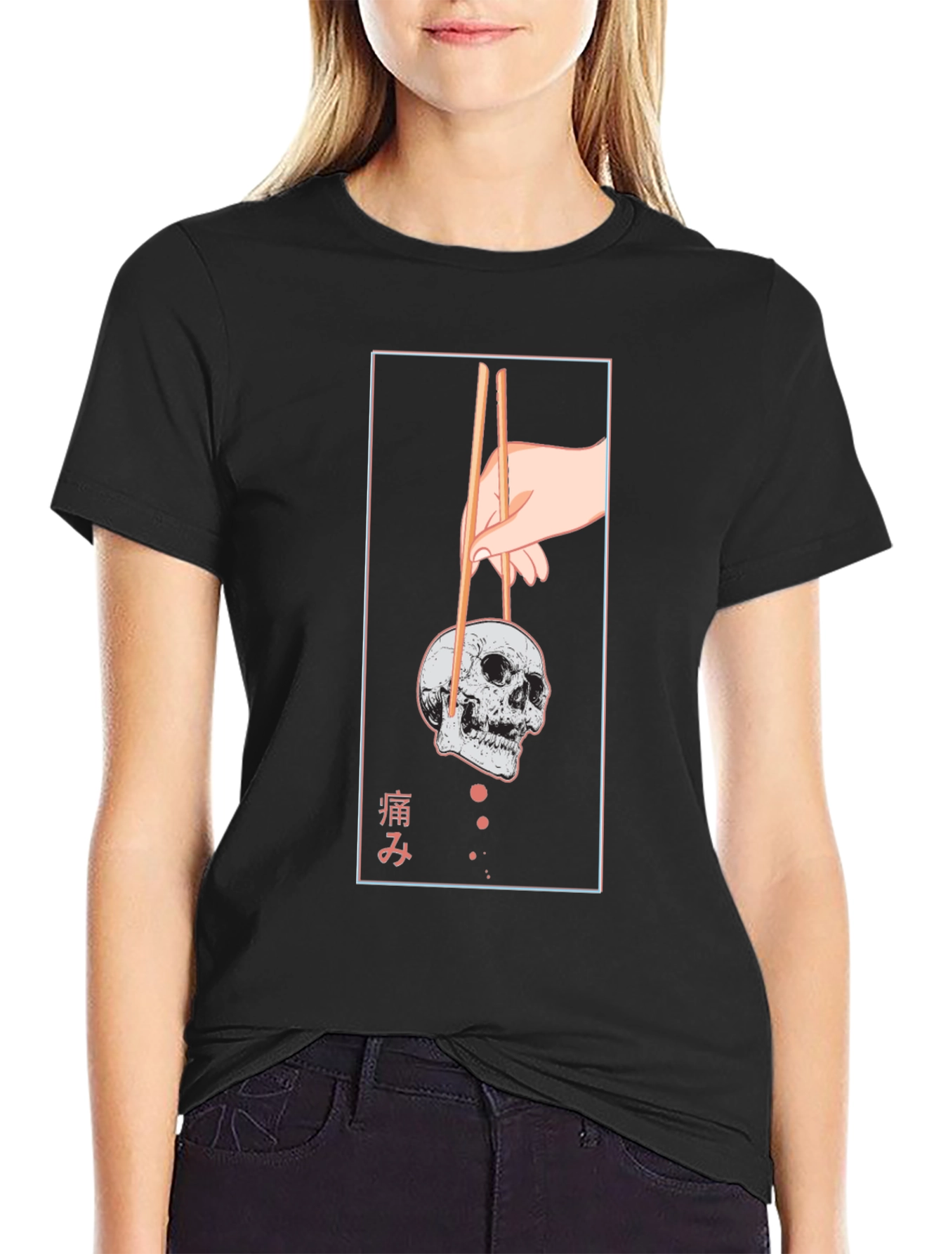 Skull Chopsticks Graphic Tee