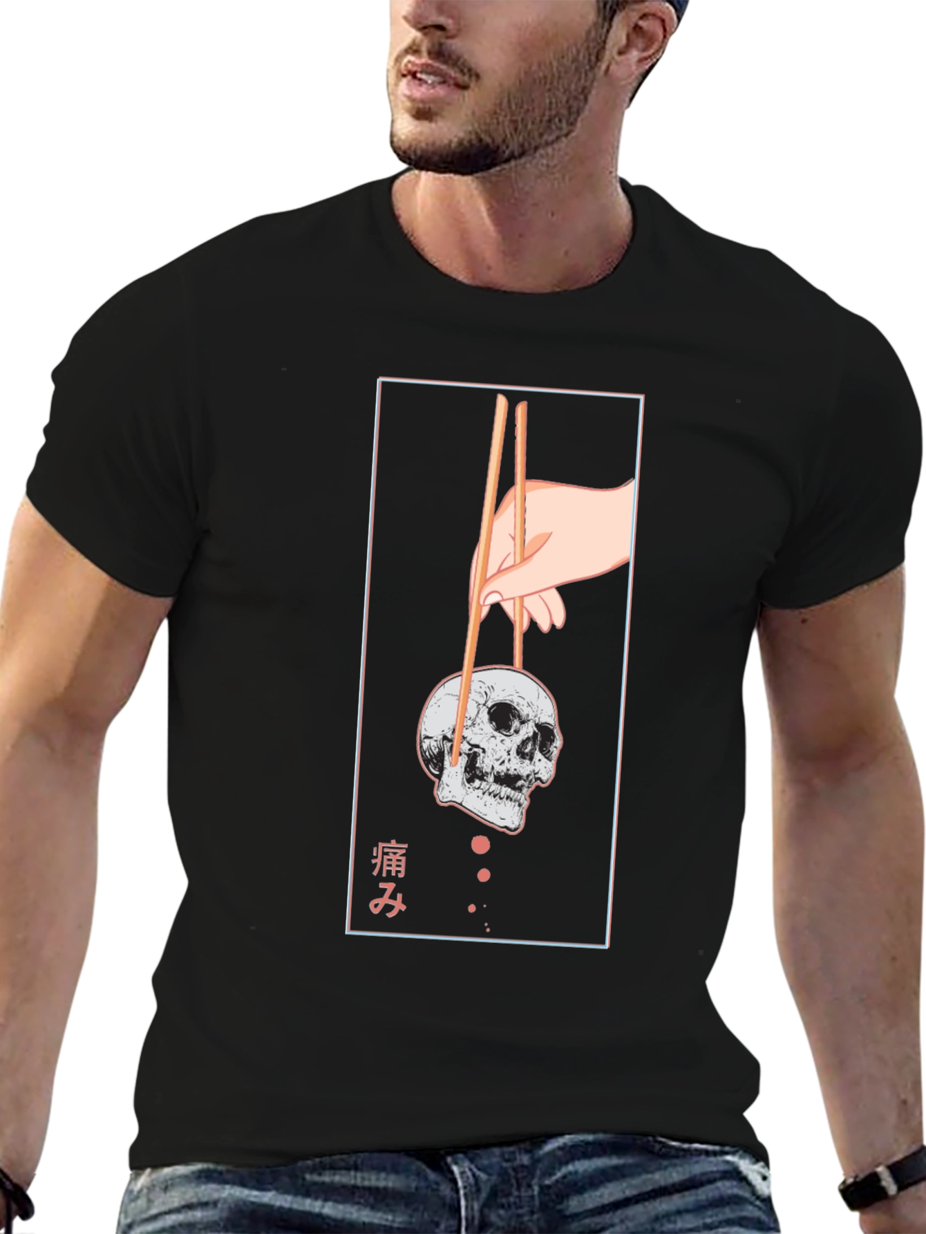 Skull Chopsticks Graphic Tee