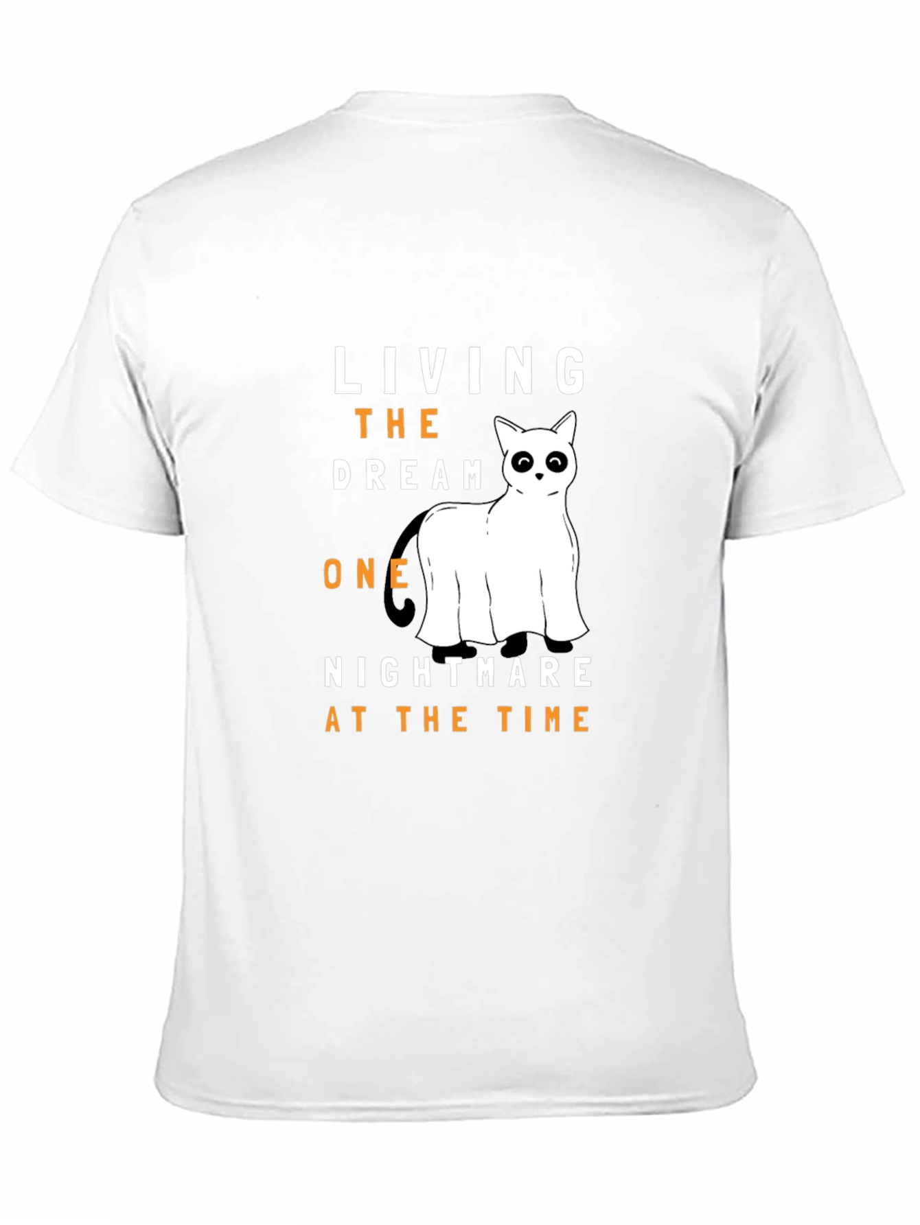 Living the Dream Ghost Cat T-Shirt
