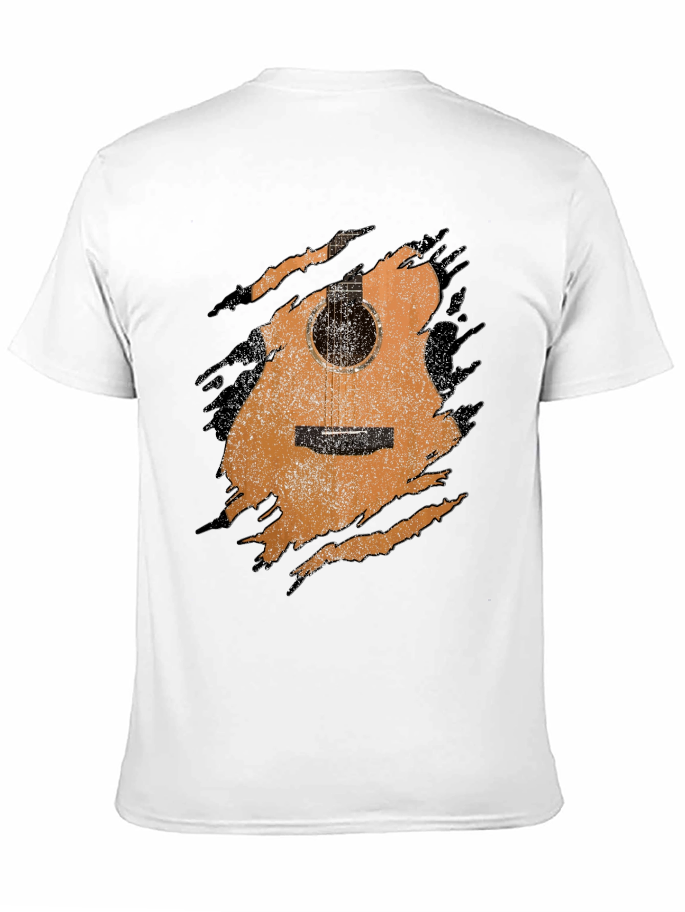 Guitar Graphic Print T-Shirt - Musician Style