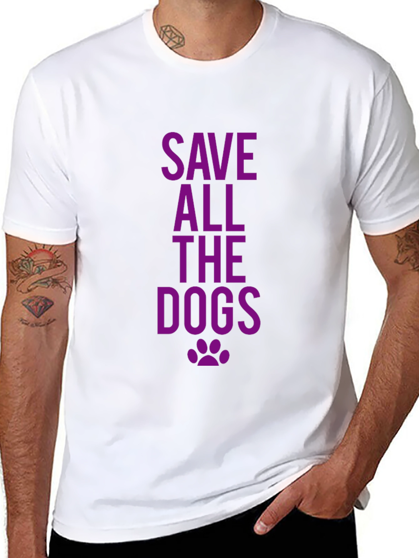 Save All The Dogs Black T-Shirt