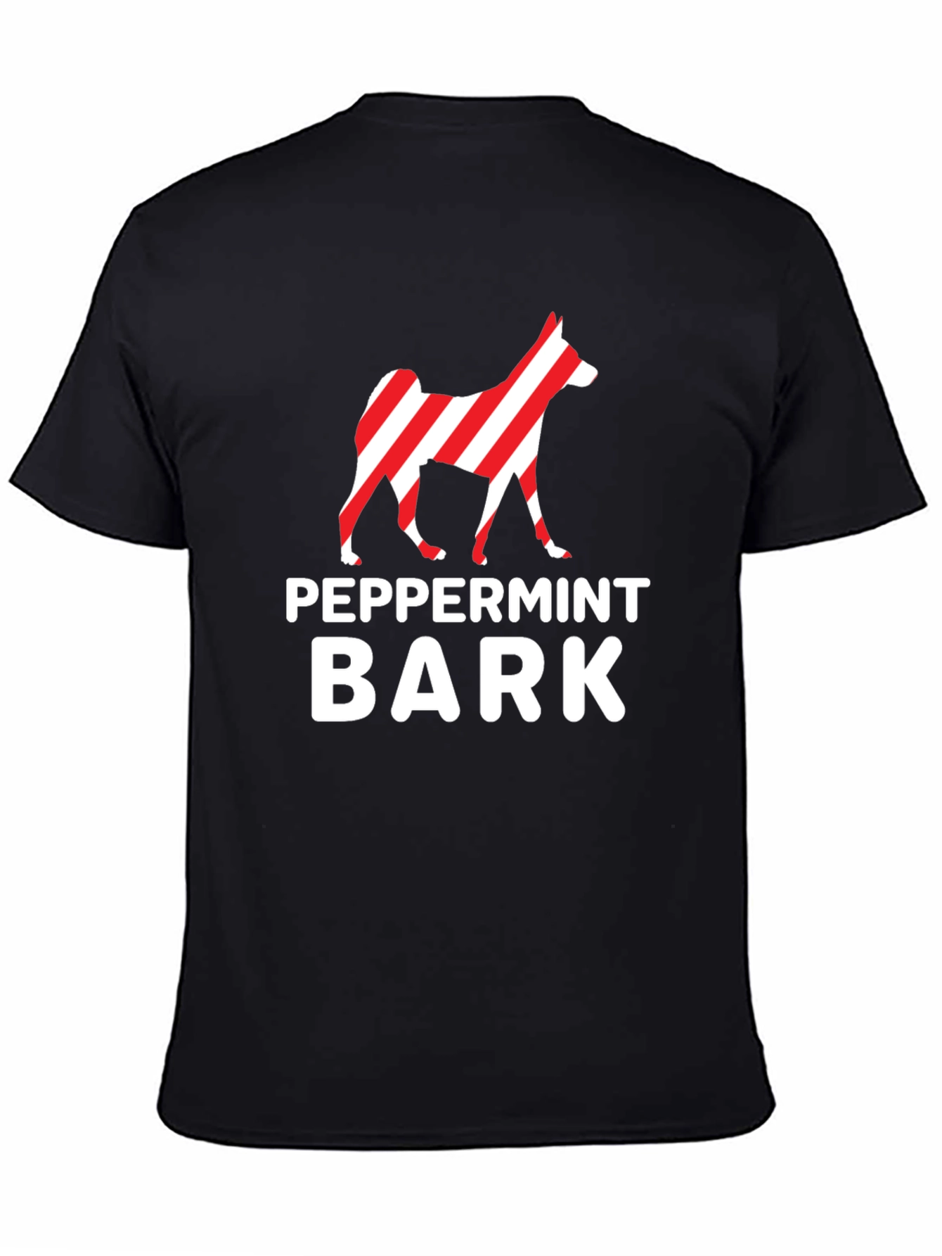 Peppermint Bark Dog Graphic Tee - Black