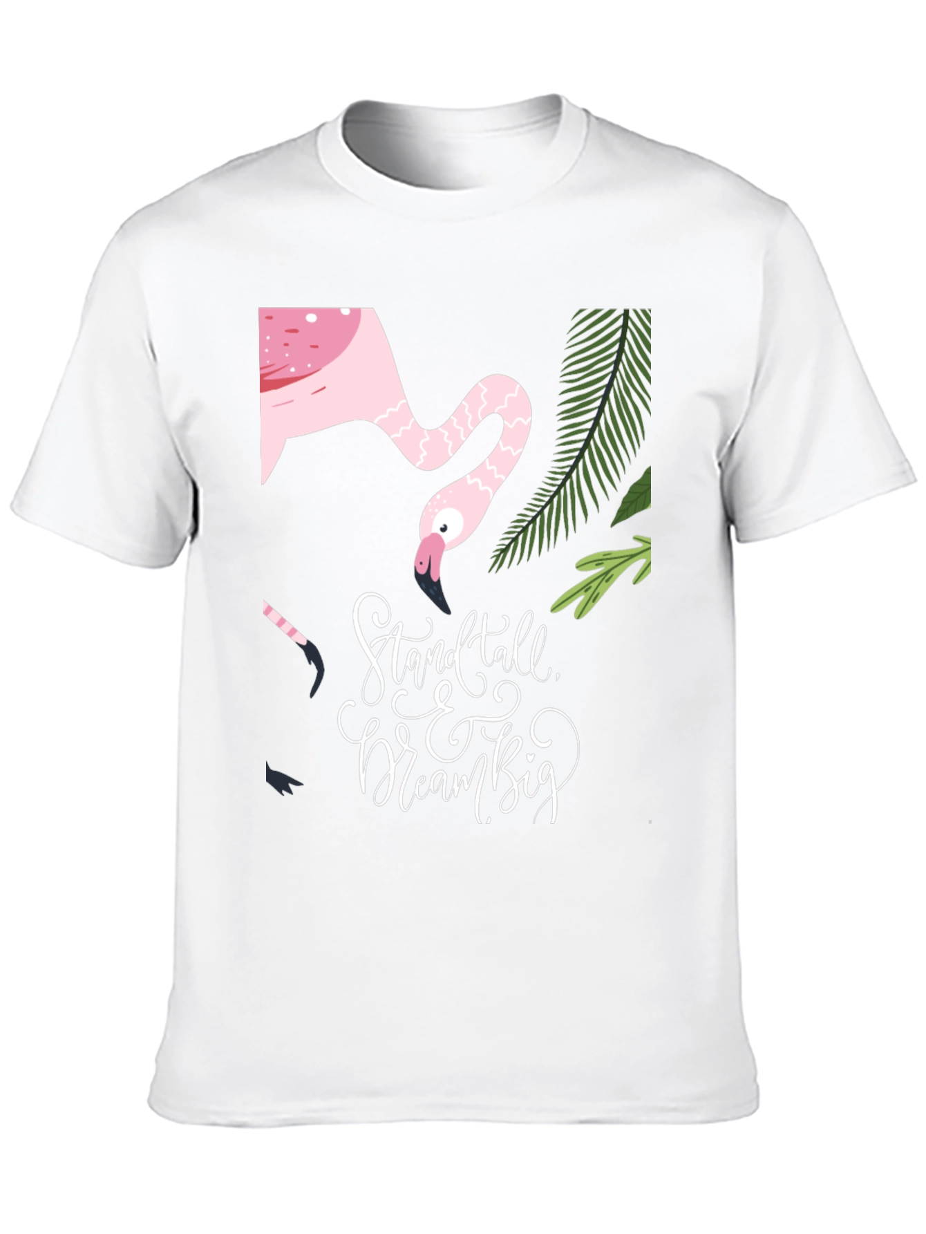 Stand Tall Dream Big Flamingo Graphic Tee