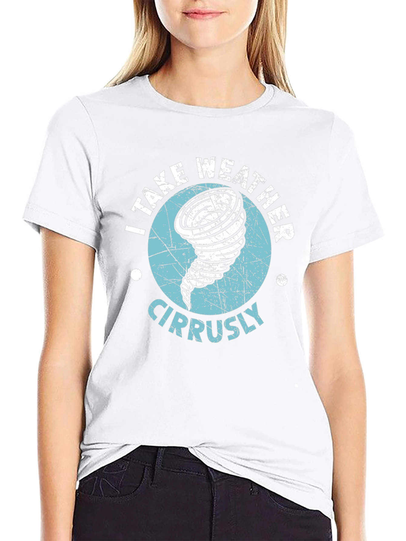 I Take Weather Cirrusly Black T-Shirt