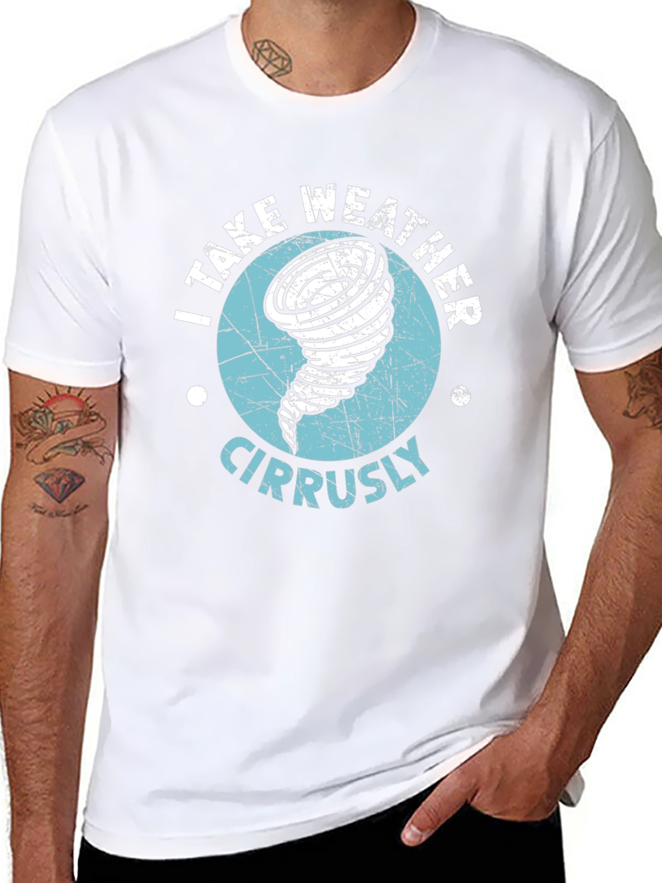 I Take Weather Cirrusly Black T-Shirt