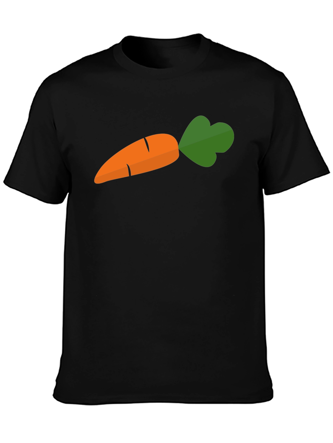Carrot Graphic T-Shirt - Unisex Black Cotton Tee