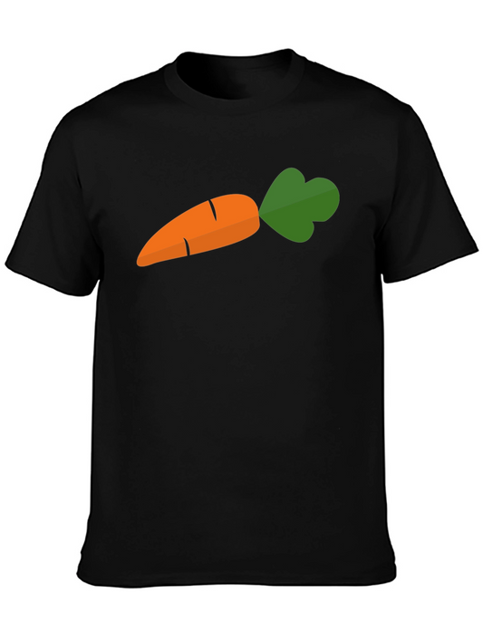 Carrot Graphic T-Shirt - Unisex Black Cotton Tee