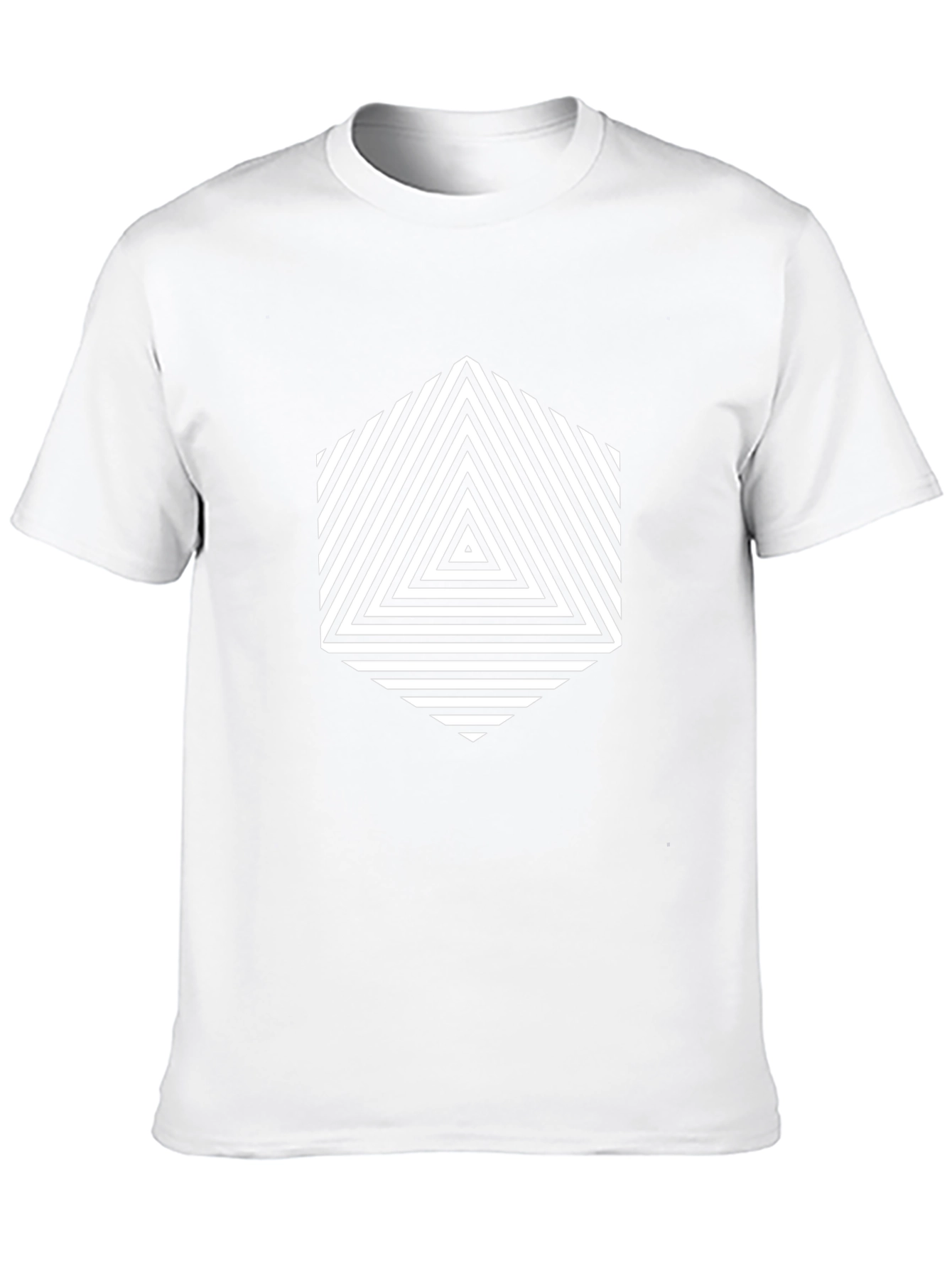 Geometric Illusion Tee - Modern Graphic Black Shirt