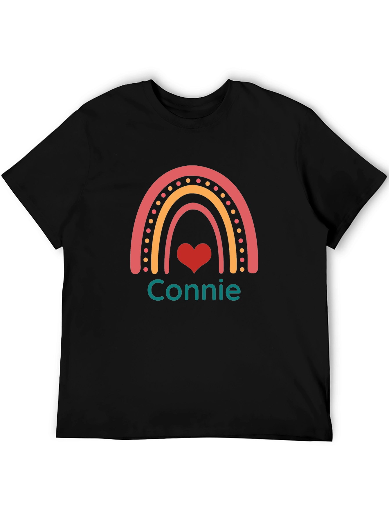 Connie Rainbow Heart Personalized T-Shirt