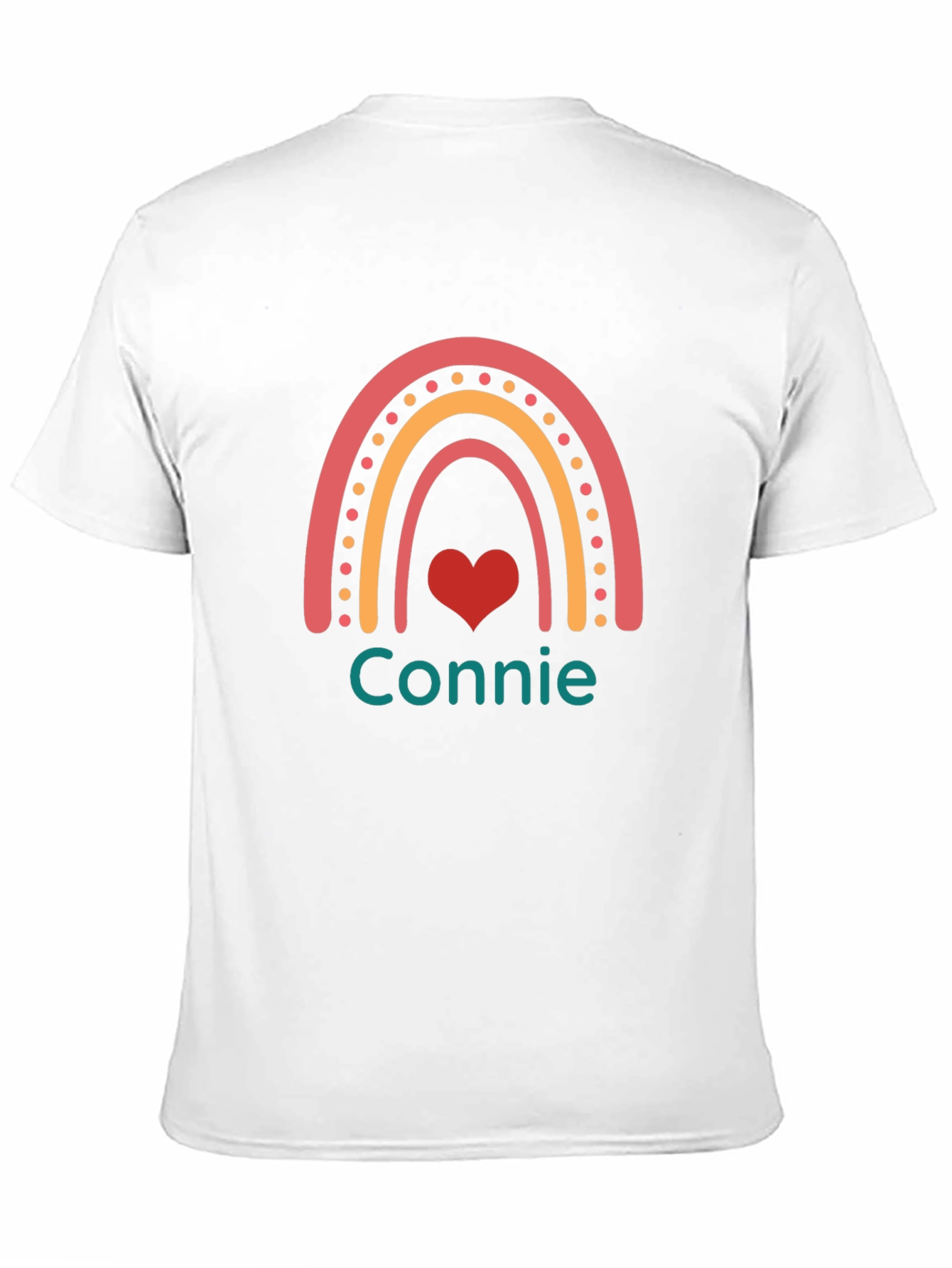 Connie Rainbow Heart Personalized T-Shirt