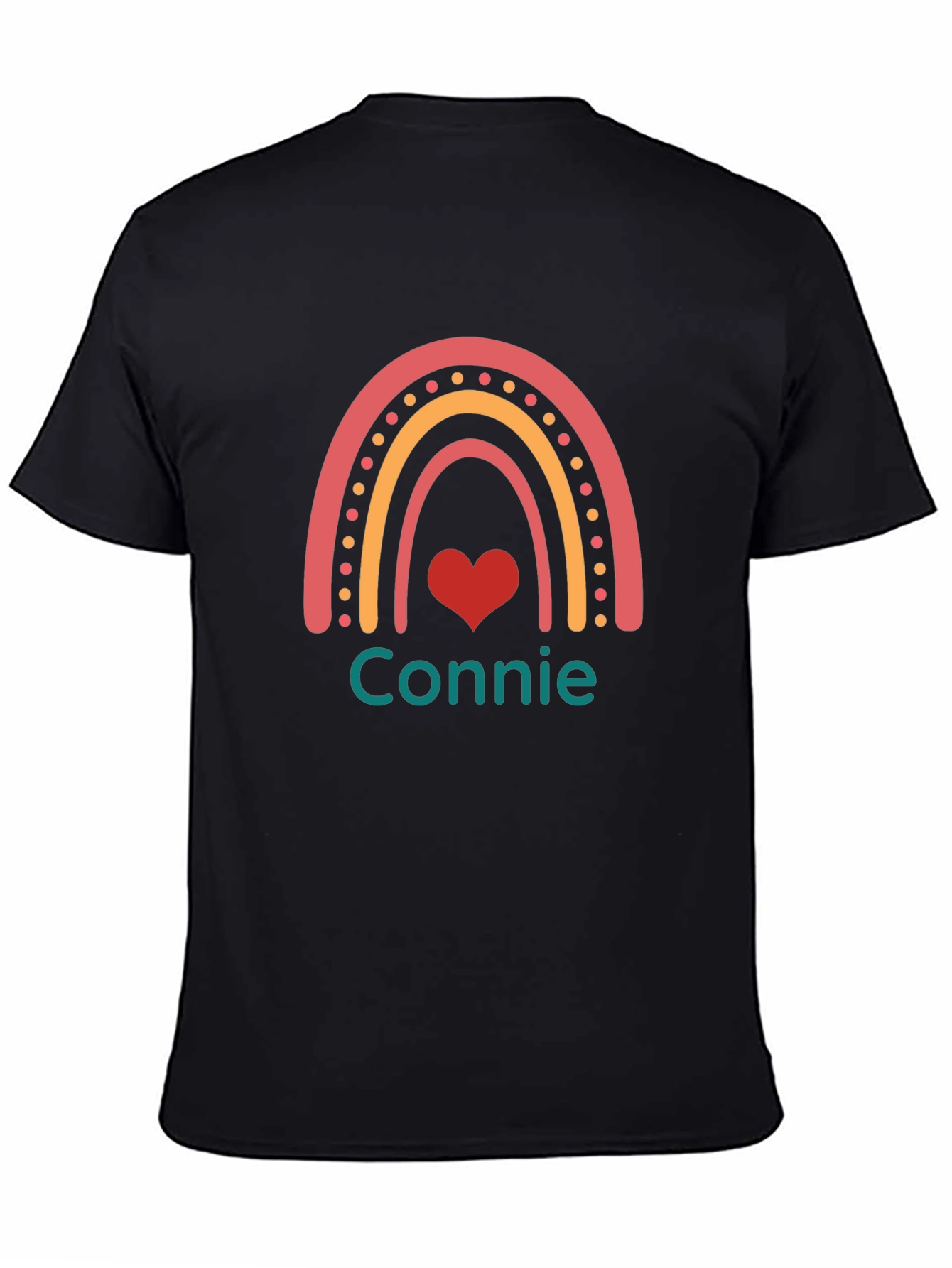 Connie Rainbow Heart Personalized T-Shirt
