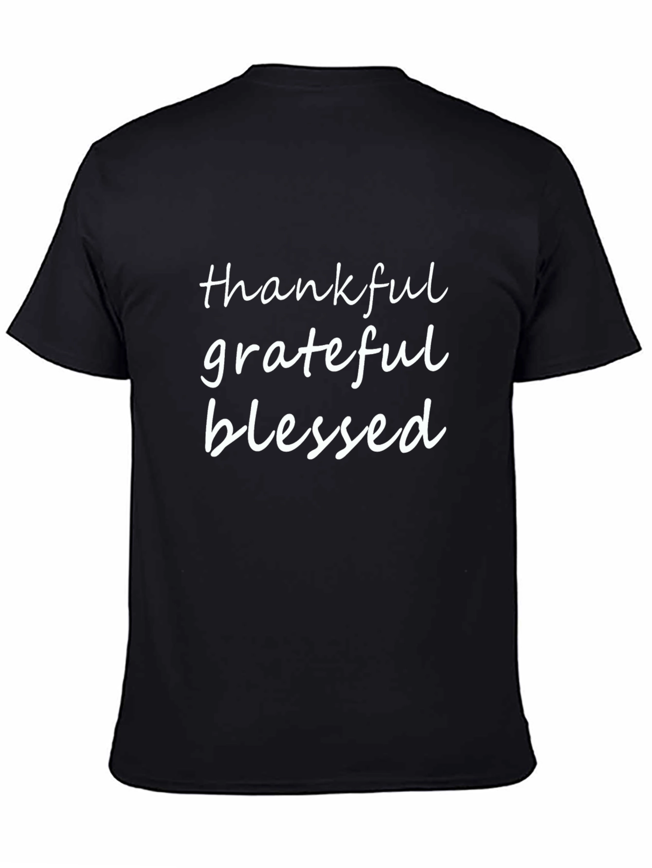 Thankful Grateful Blessed Black T-Shirt