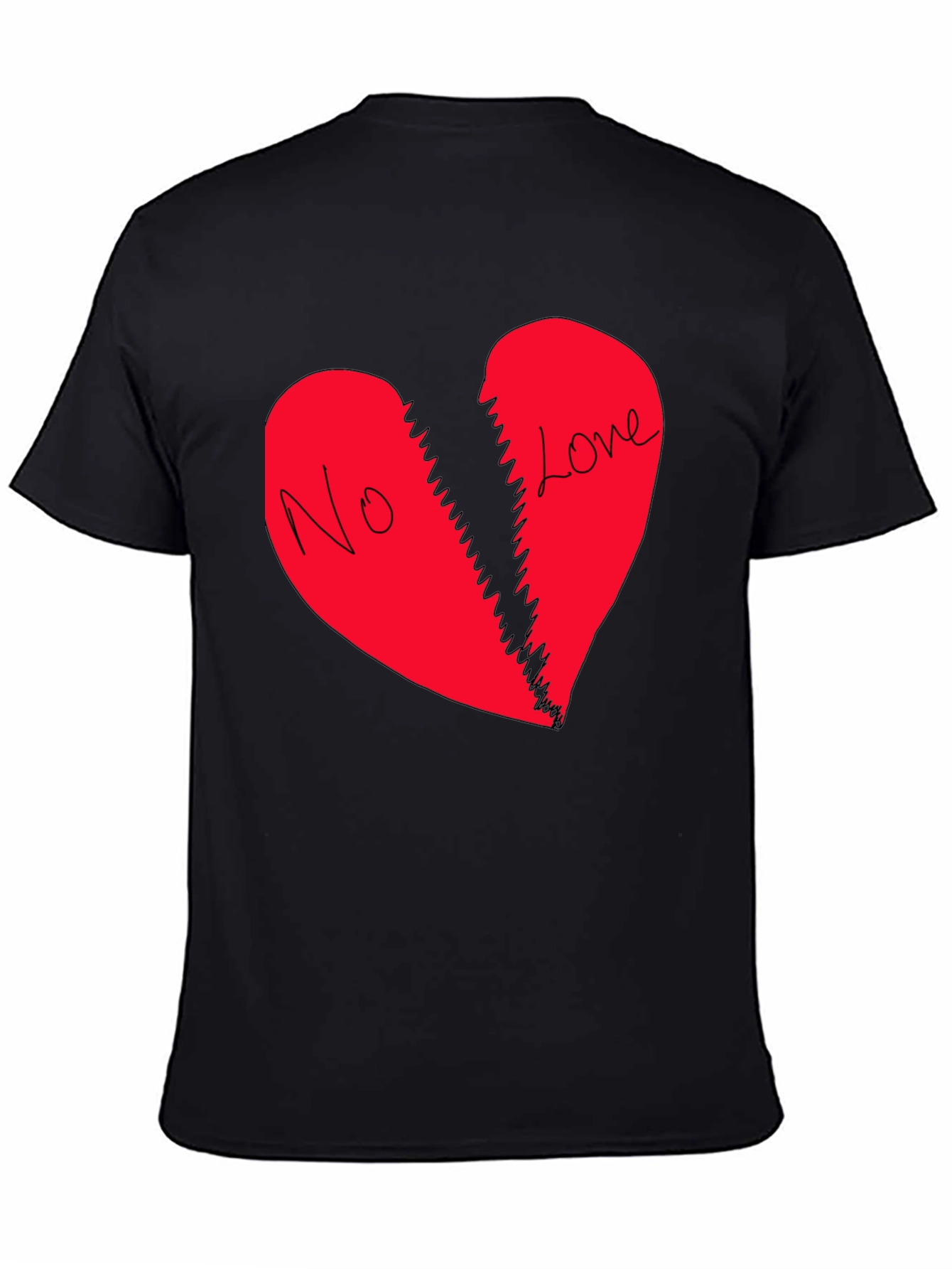 No Love Broken Heart Graphic T-Shirt