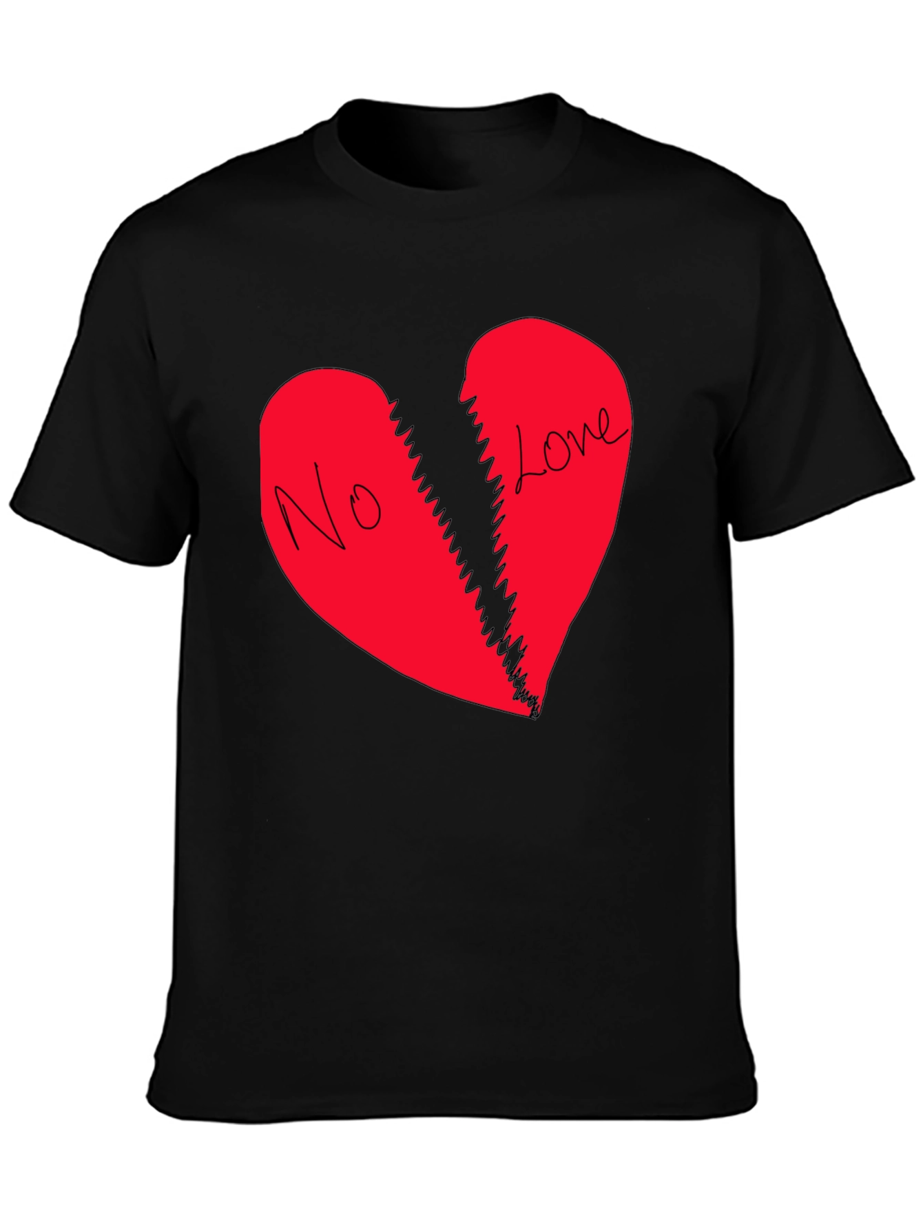 No Love Broken Heart Graphic T-Shirt