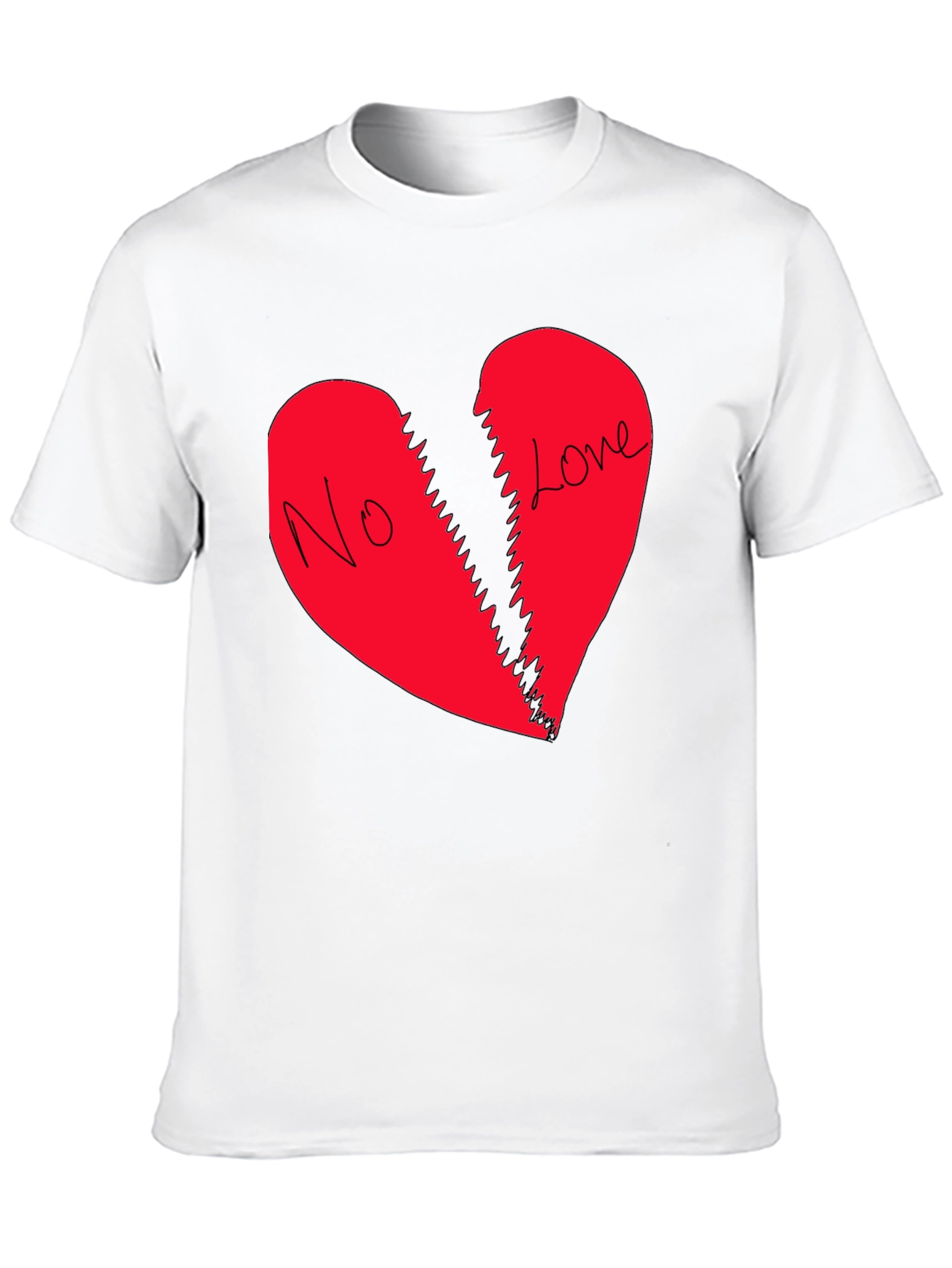 No Love Broken Heart Graphic T-Shirt