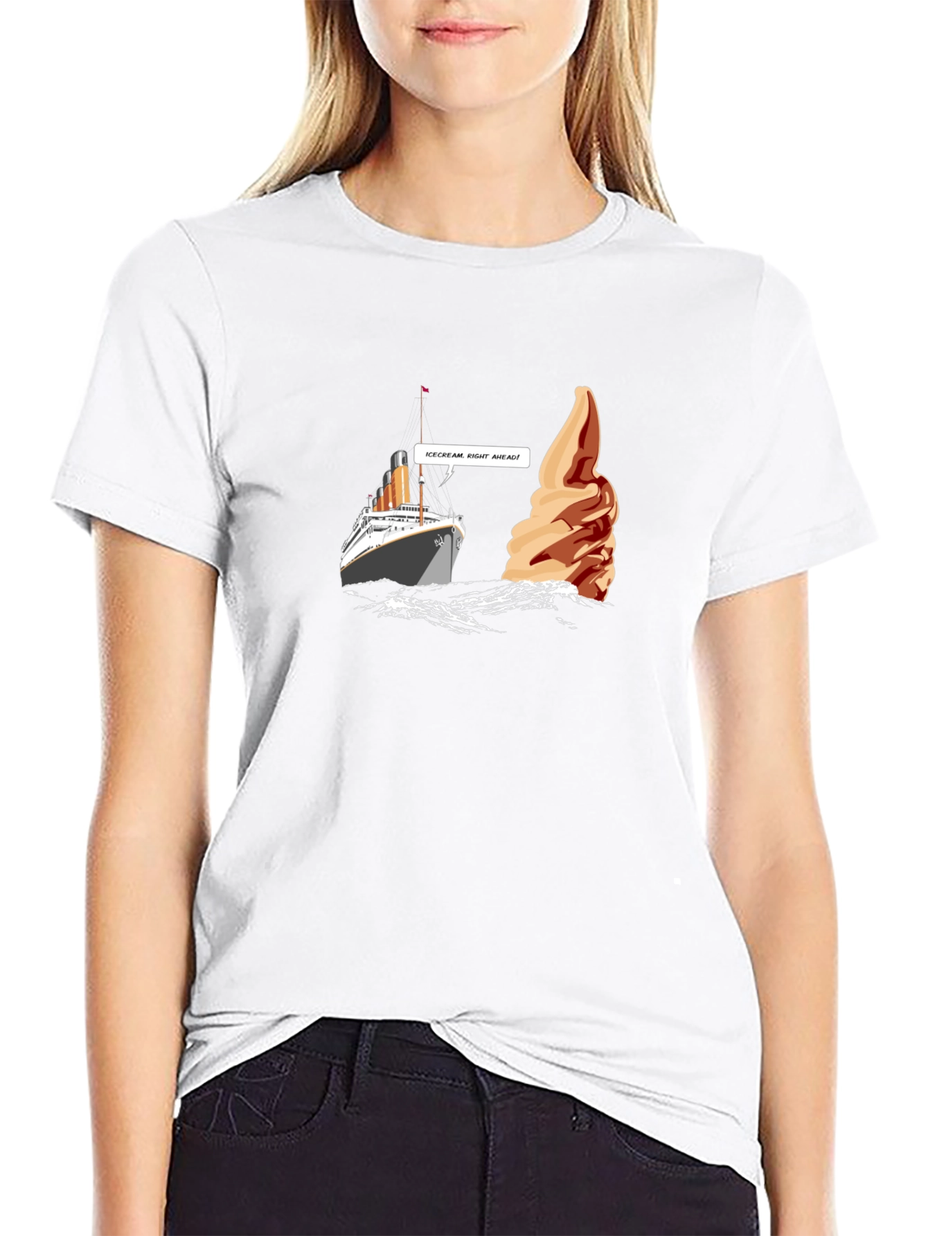 Titanic Ice Cream Ahead Graphic T-Shirt