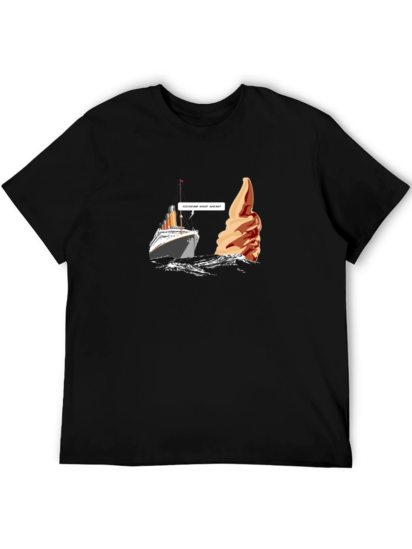 Titanic Ice Cream Ahead Graphic T-Shirt