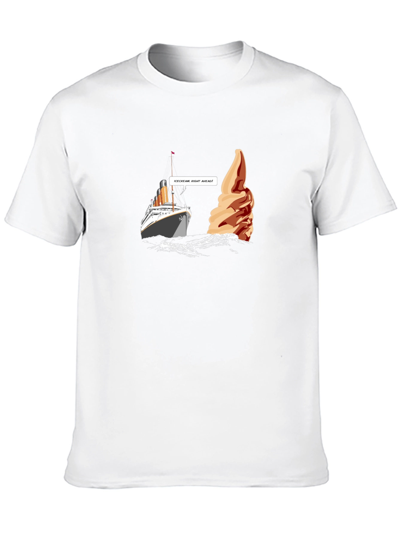 Titanic Ice Cream Ahead Graphic T-Shirt