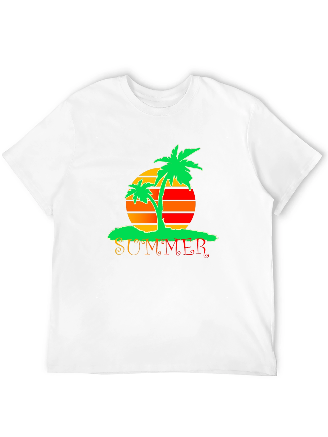 Summer Palm Tree Graphic T-Shirt