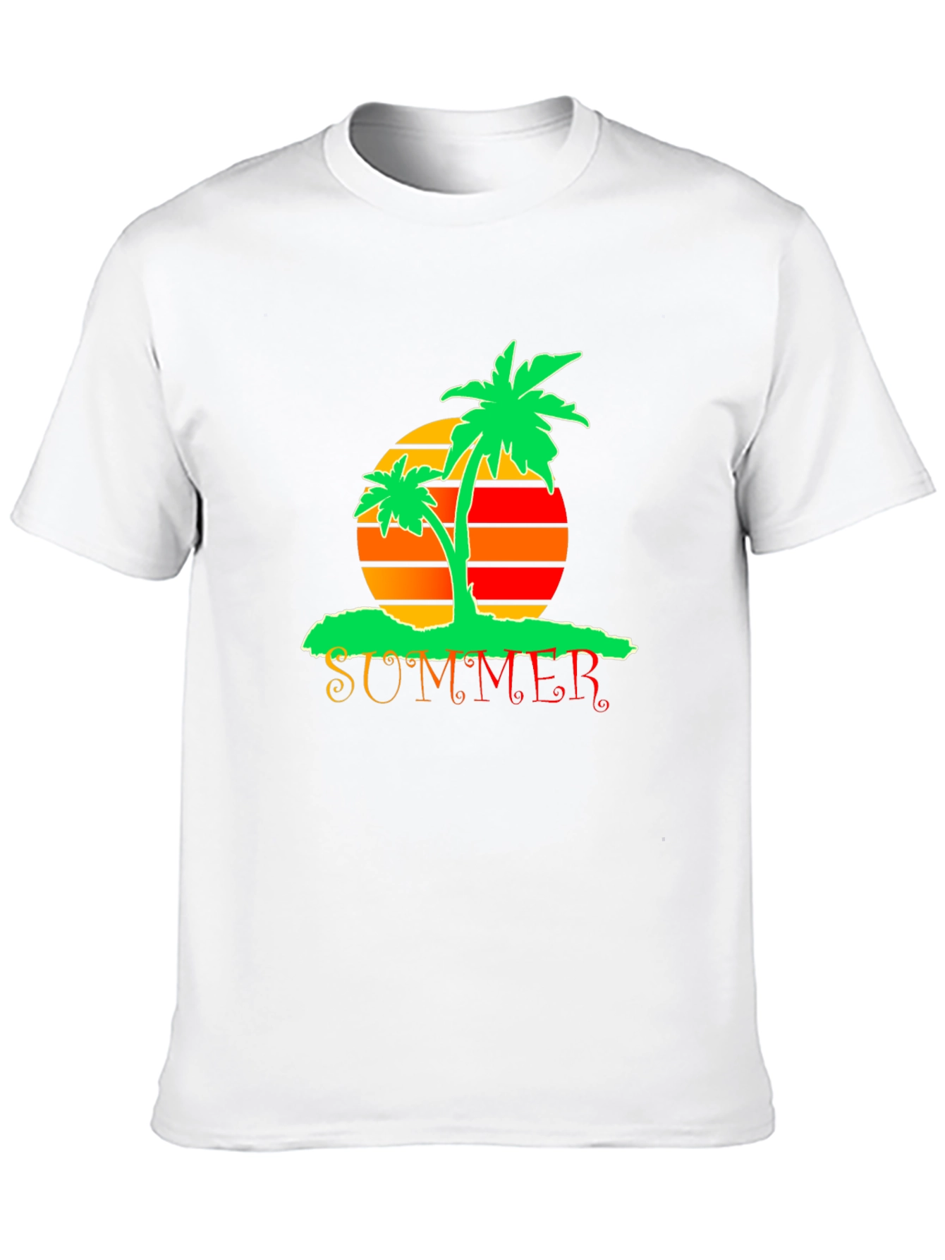 Summer Palm Tree Graphic T-Shirt