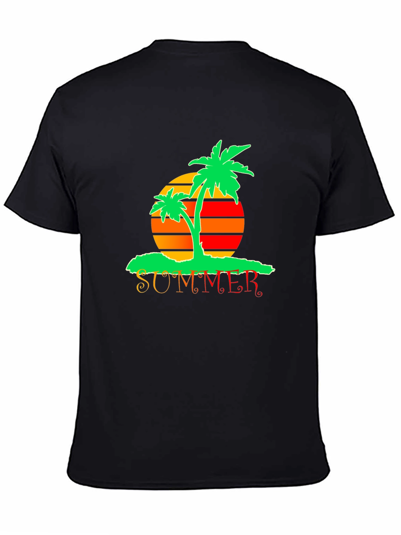 Summer Palm Tree Graphic T-Shirt