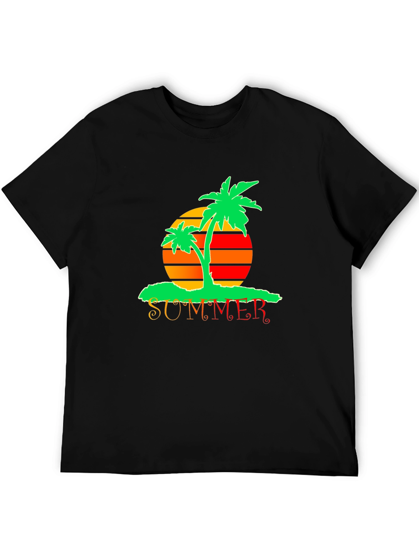 Summer Palm Tree Graphic T-Shirt