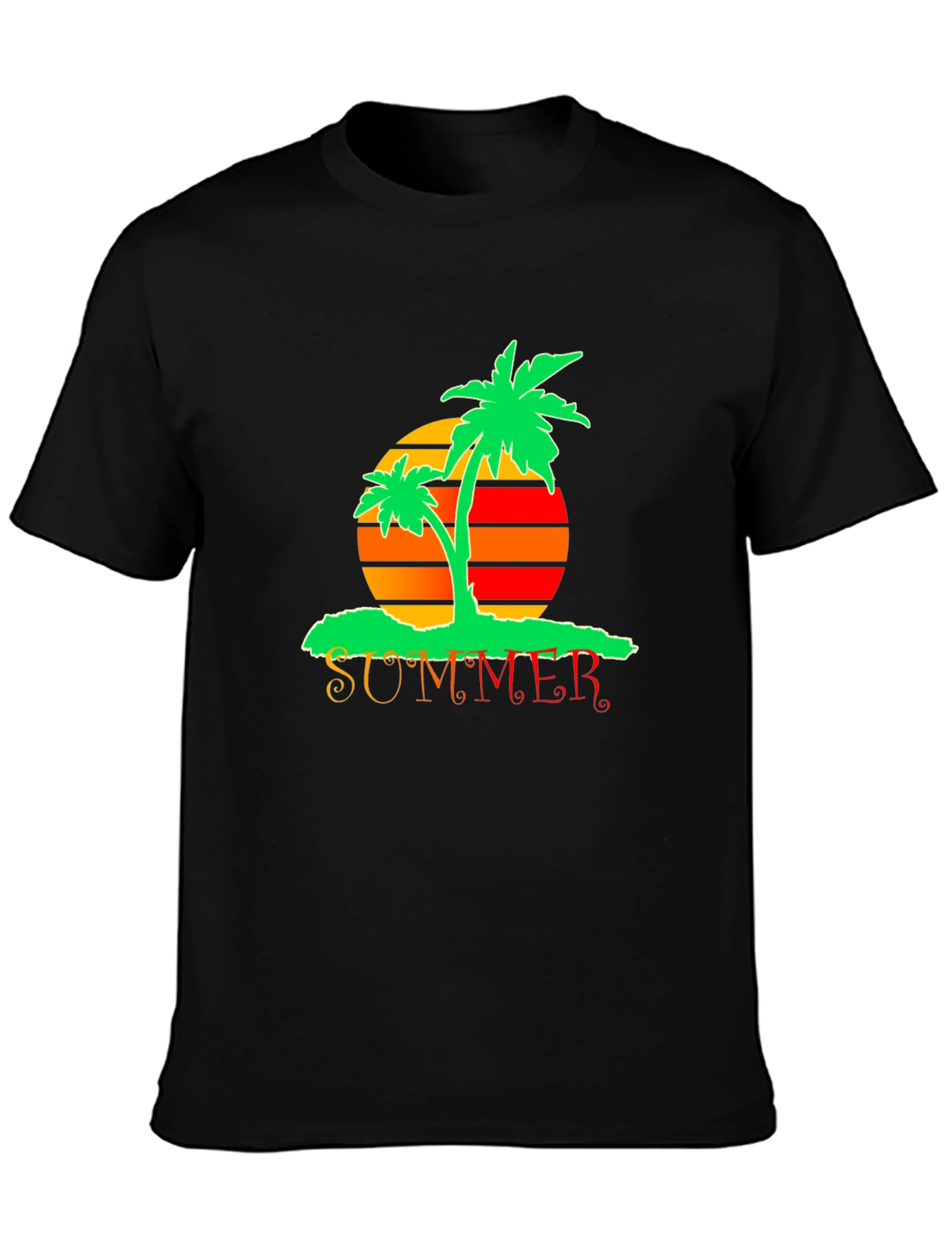 Summer Palm Tree Graphic T-Shirt