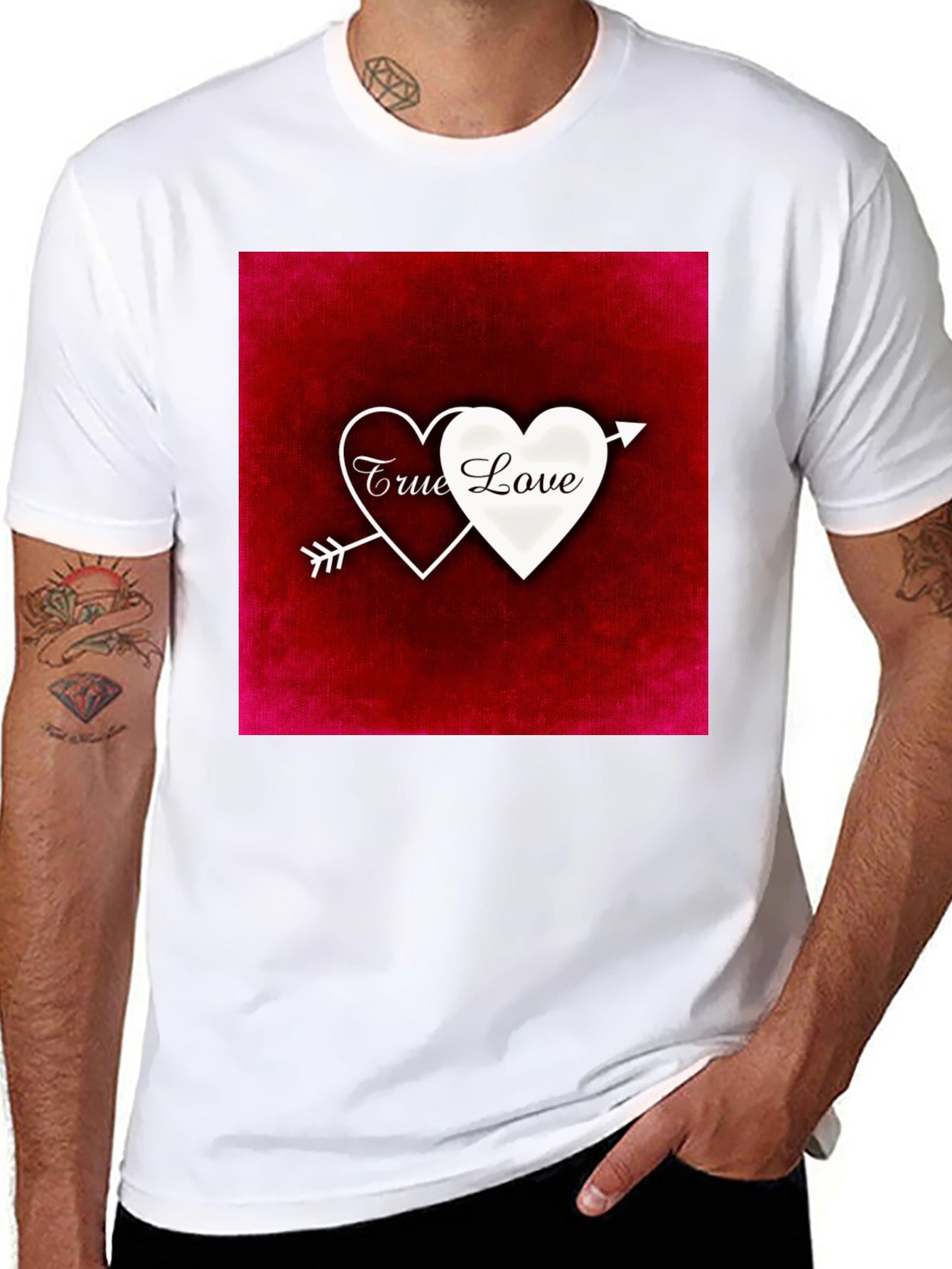 True Love Arrow Heart Graphic T-Shirt