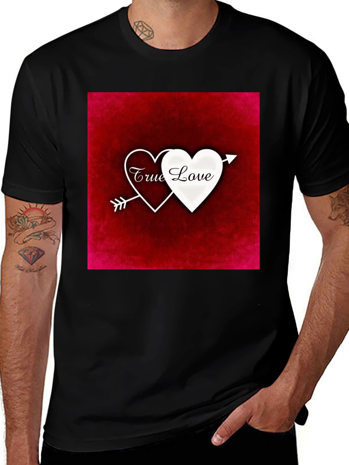 True Love Arrow Heart Graphic T-Shirt