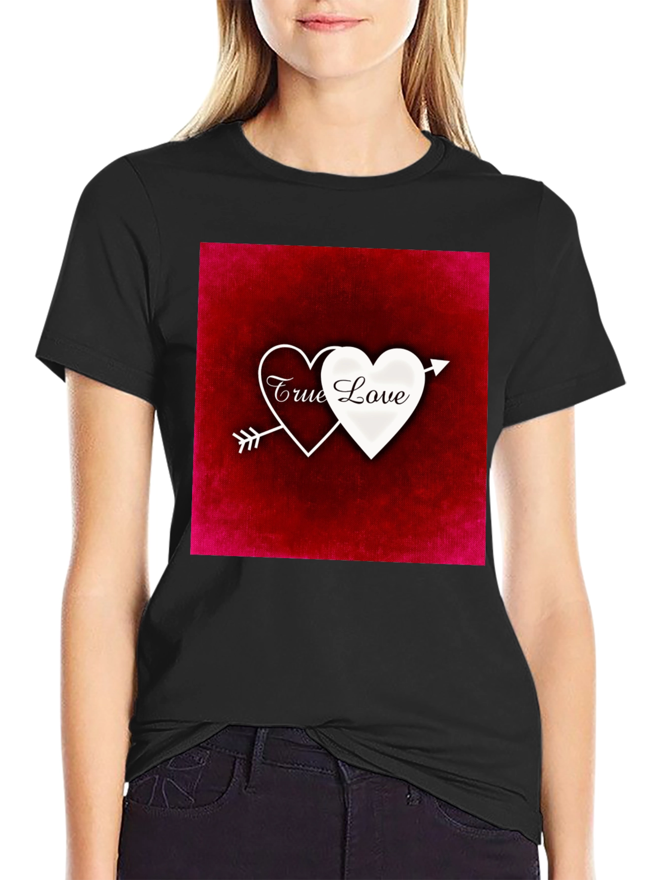 True Love Arrow Heart Graphic T-Shirt