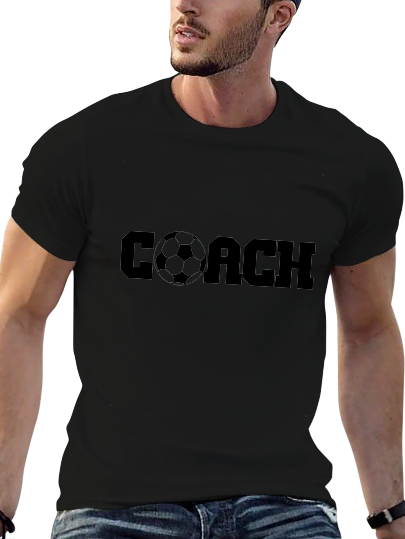 Soccer Coach T-Shirt - Black