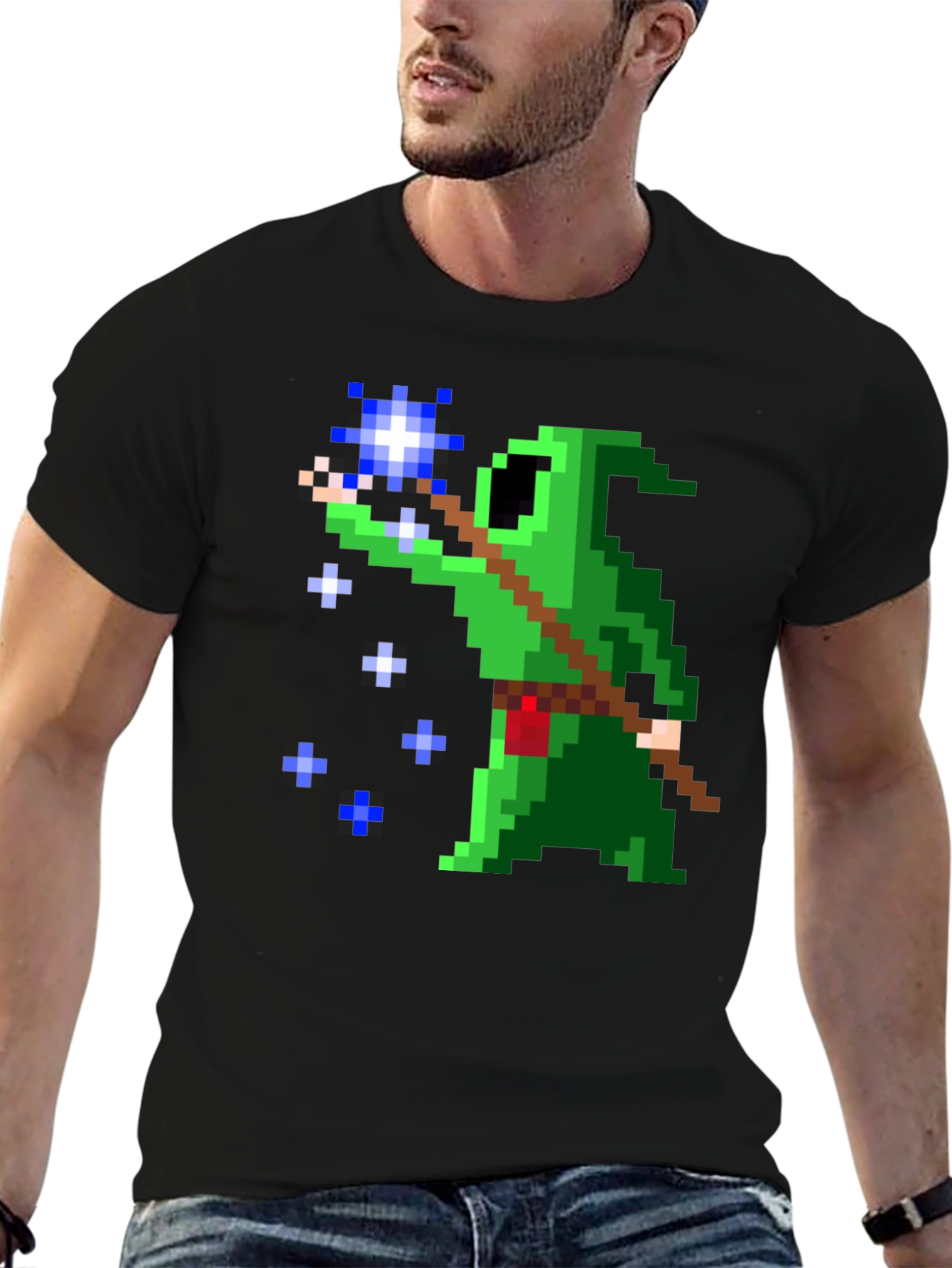 Pixel Art Wizard Graphic T-Shirt