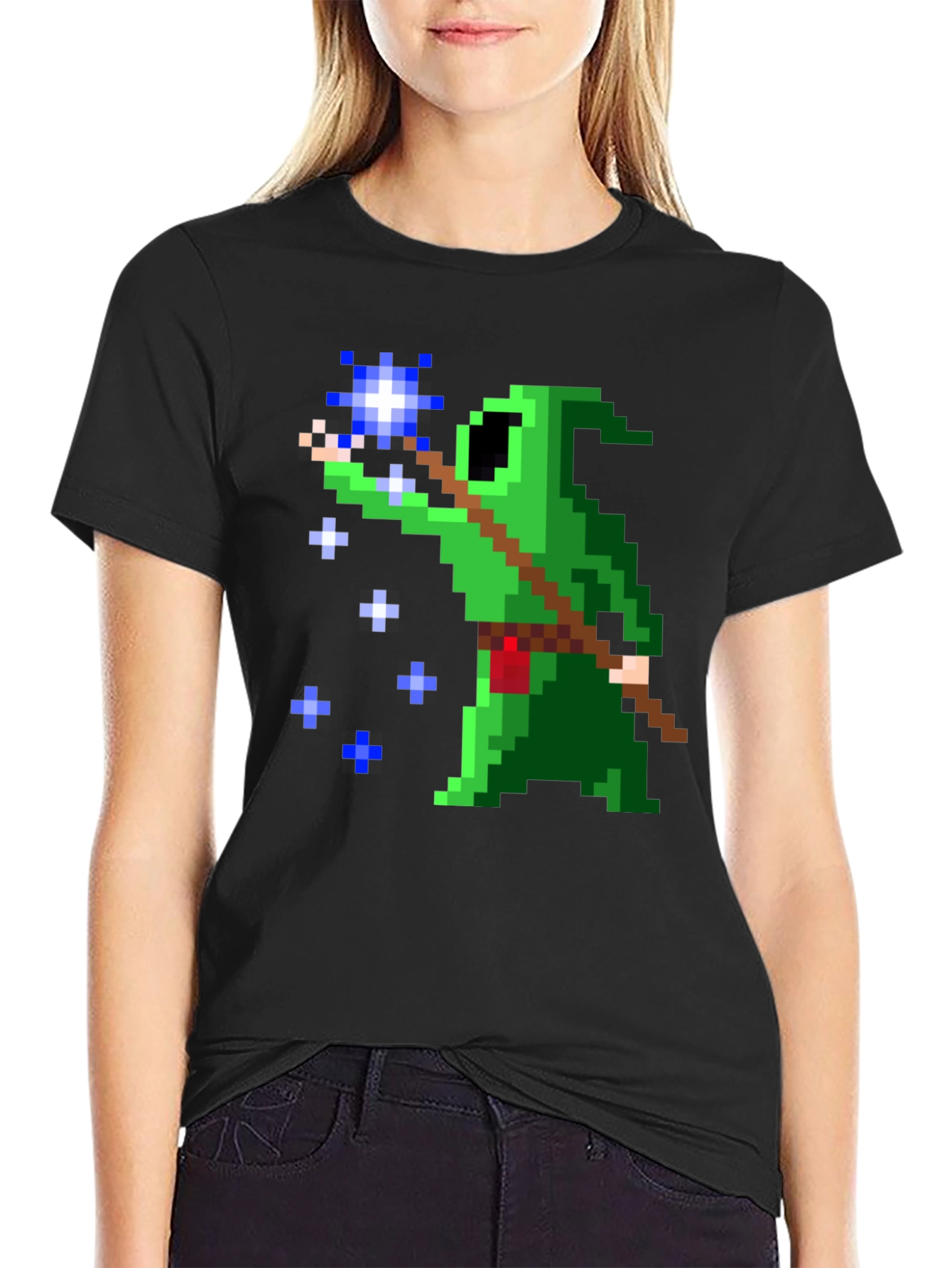 Pixel Art Wizard Graphic T-Shirt
