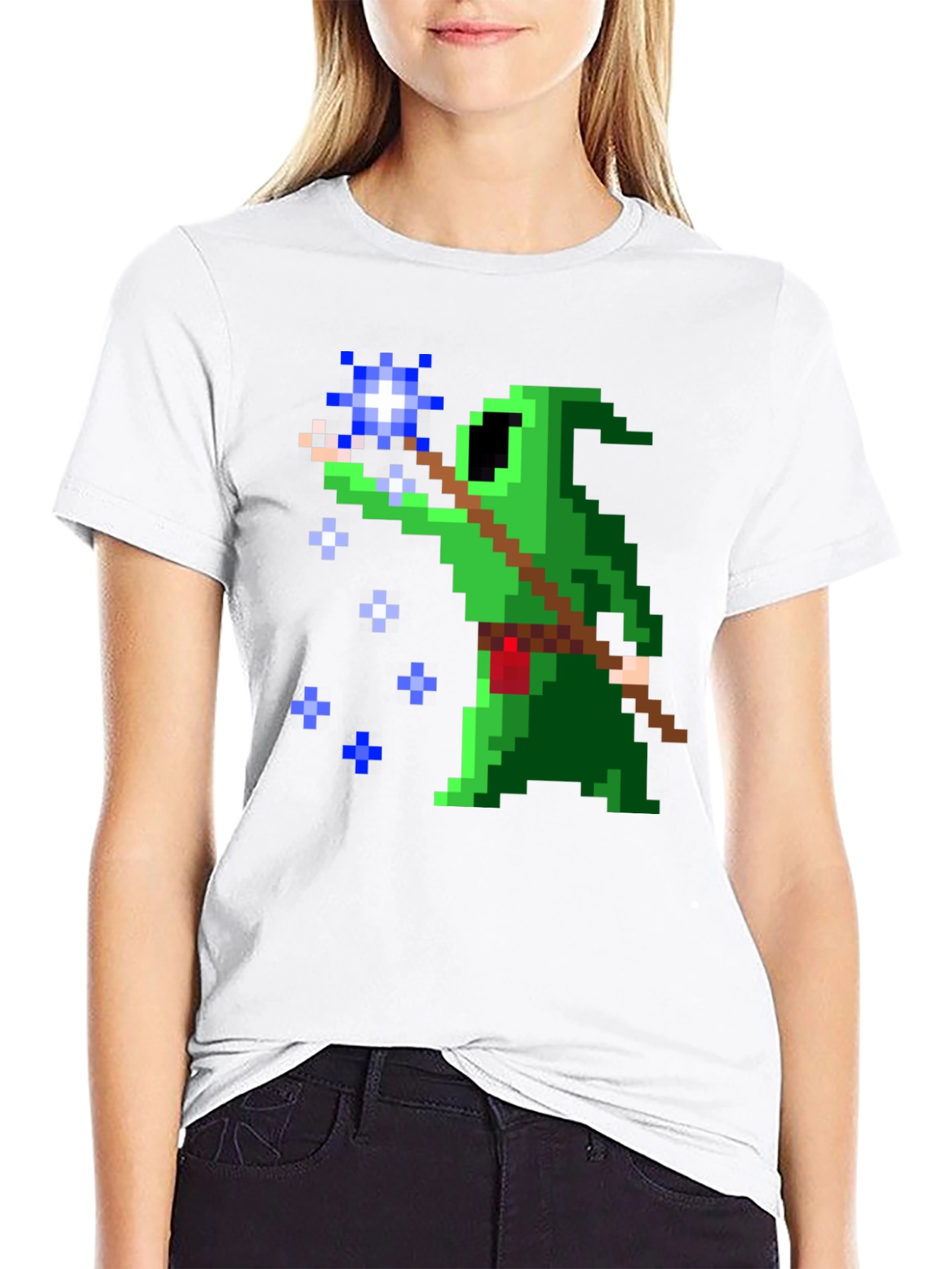 Pixel Art Wizard Graphic T-Shirt