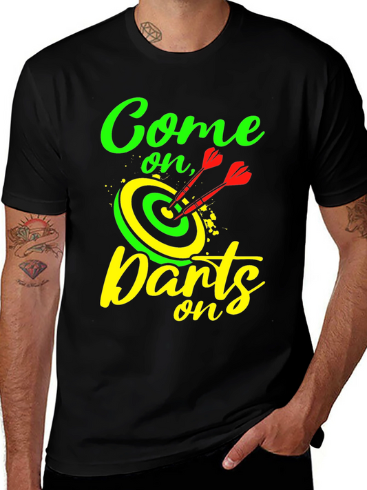 Come On Darts T-Shirt - Unique Darts Graphic Tee