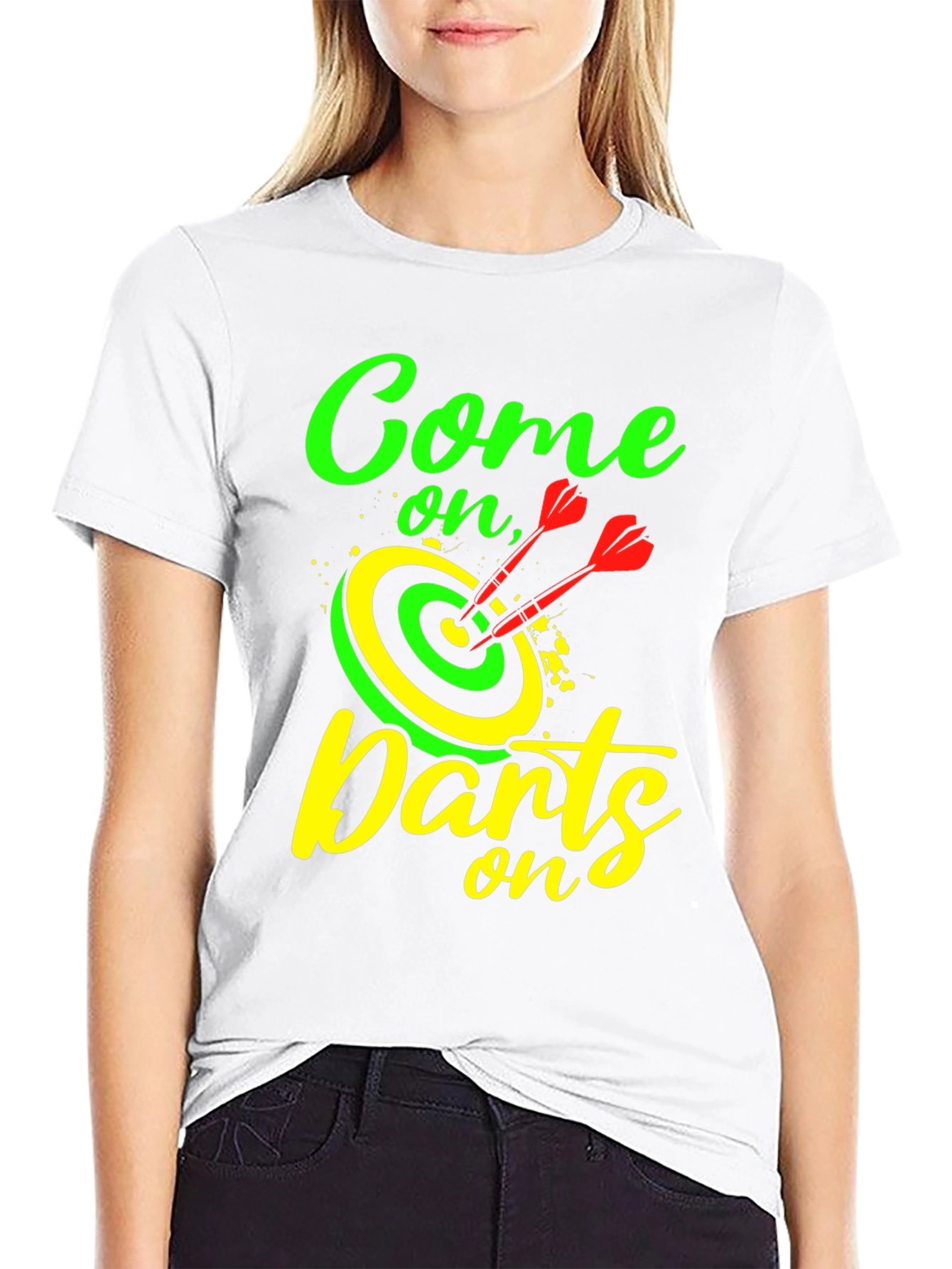 Come On Darts T-Shirt - Unique Darts Graphic Tee