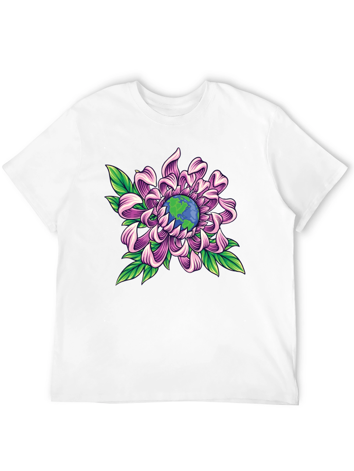 Earth Flower Graphic Tee - Save the Planet Style
