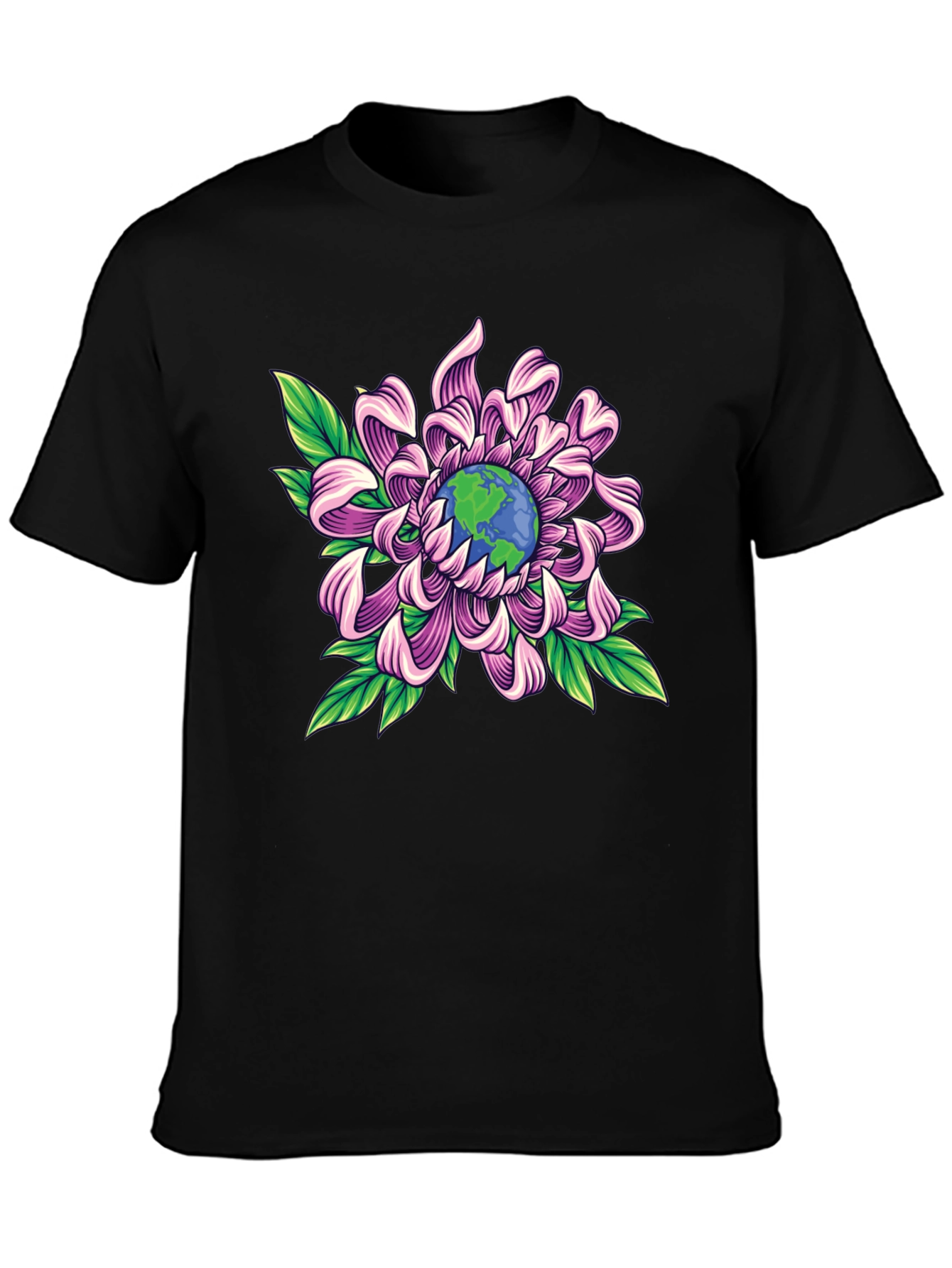 Earth Flower Graphic Tee - Save the Planet Style