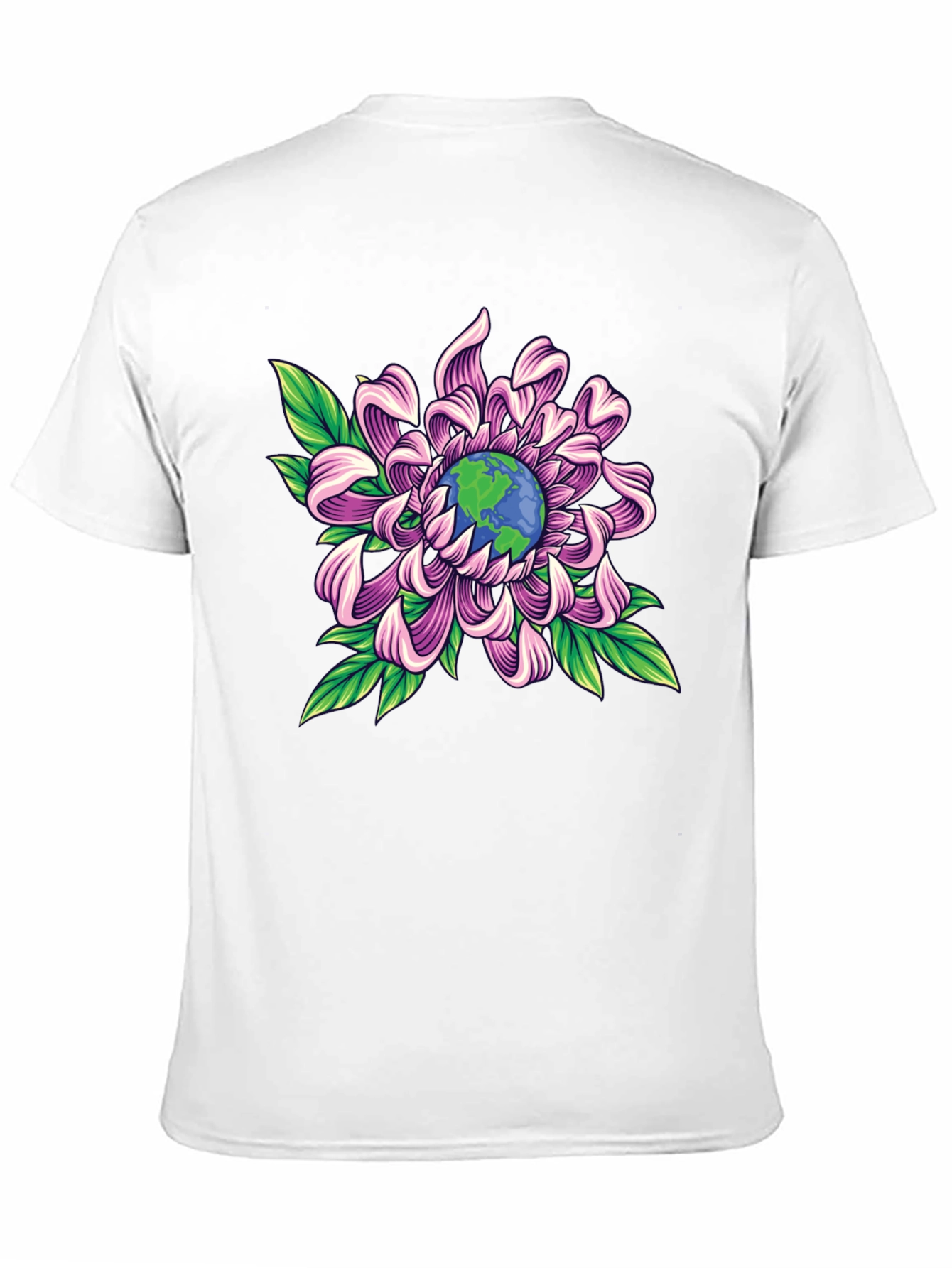 Earth Flower Graphic Tee - Save the Planet Style