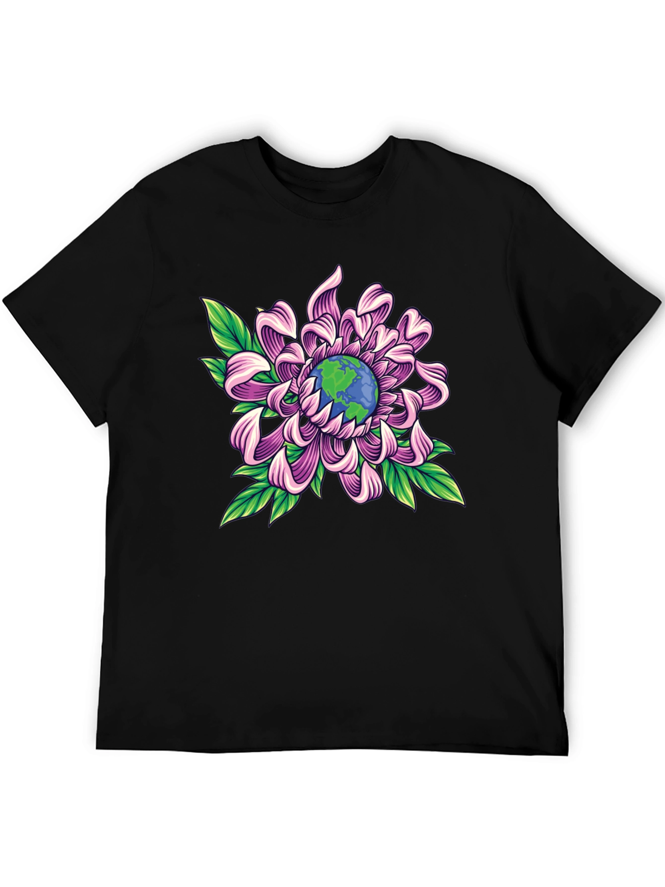 Earth Flower Graphic Tee - Save the Planet Style