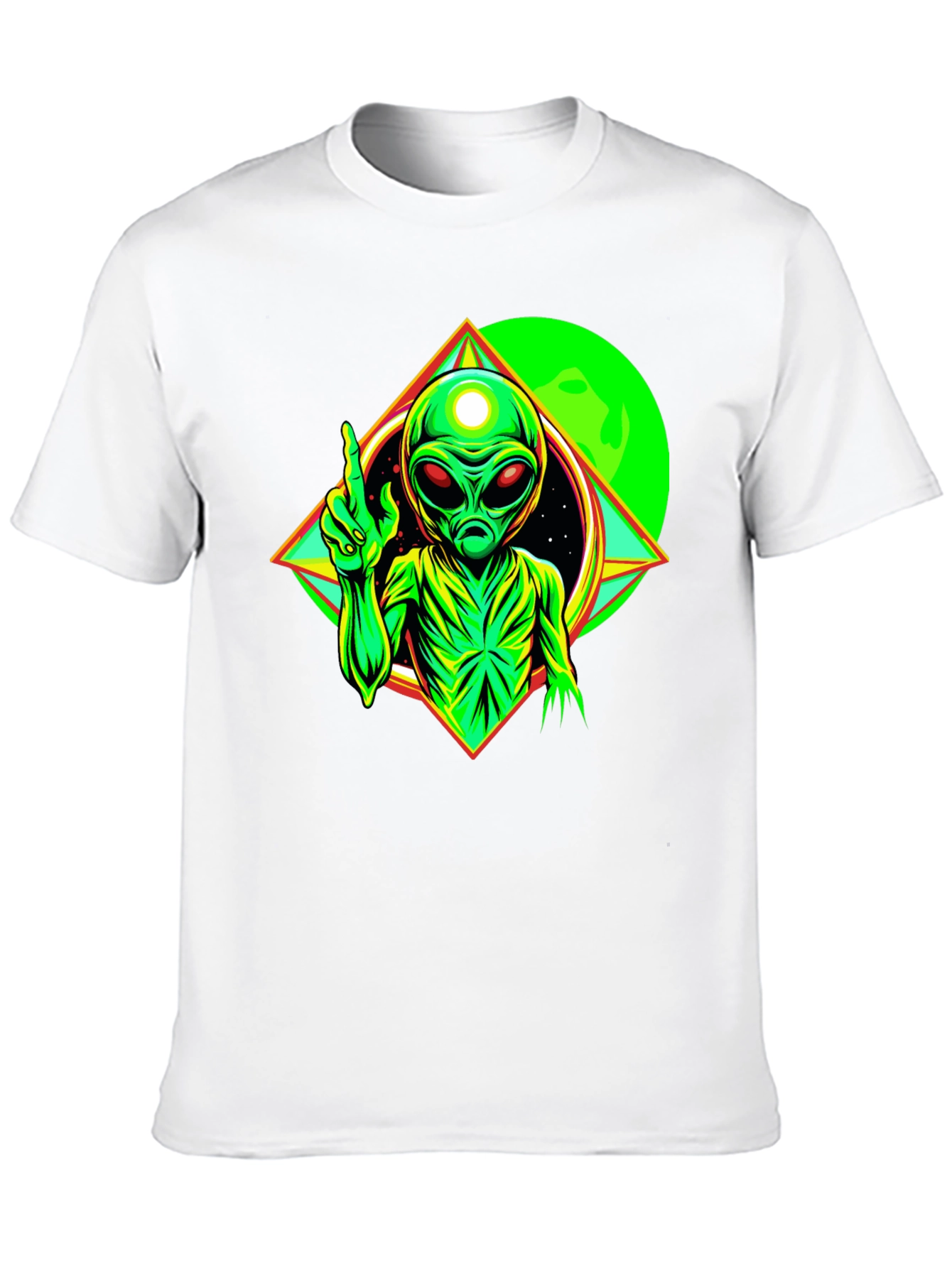Cosmic Alien Graphic Tee - Black