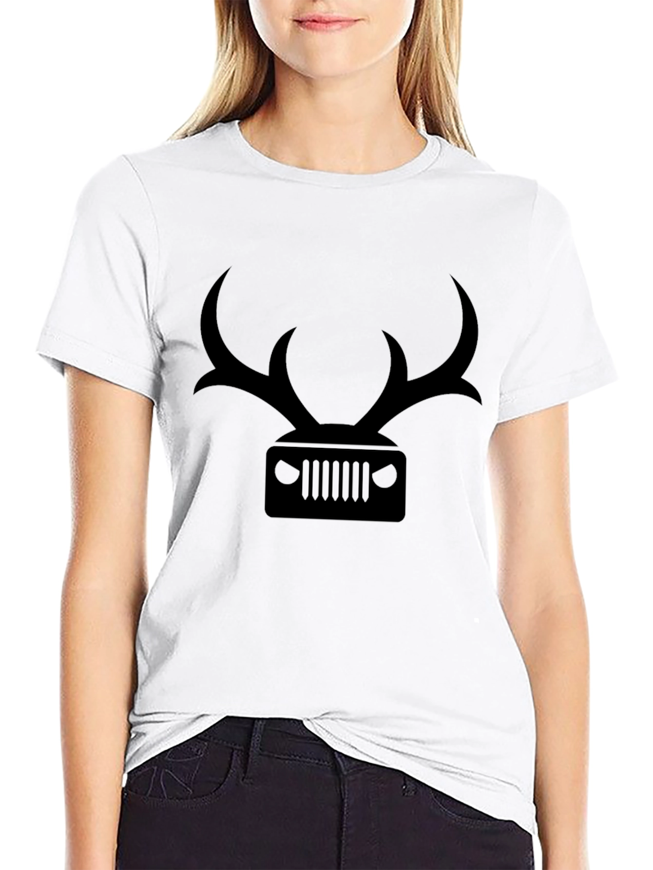 Antler Jeep Graphic T-Shirt - Black