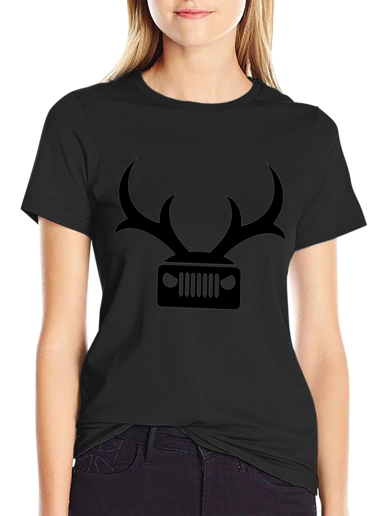 Antler Jeep Graphic T-Shirt - Black