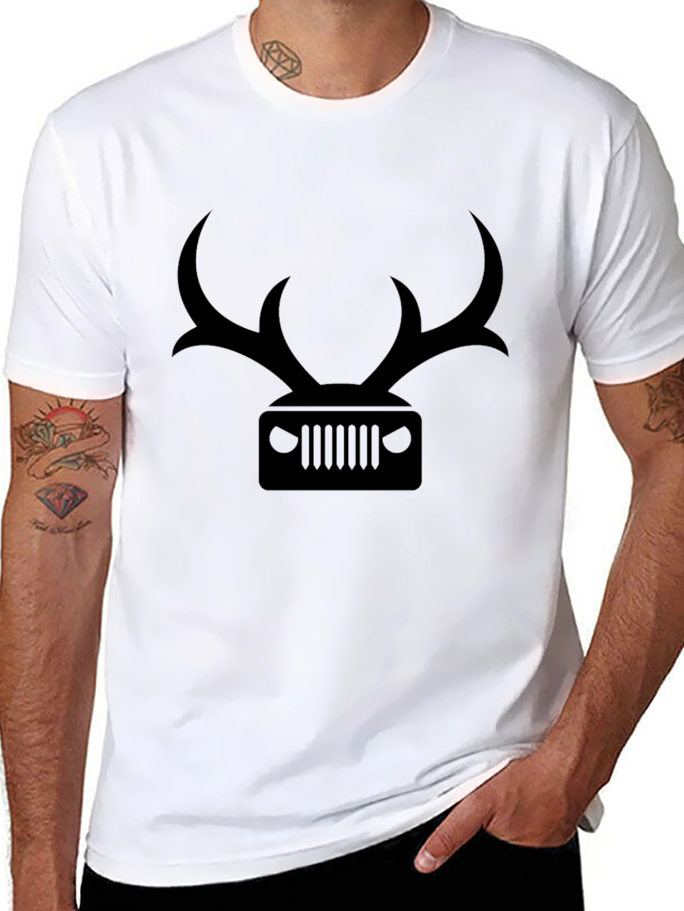Antler Jeep Graphic T-Shirt - Black