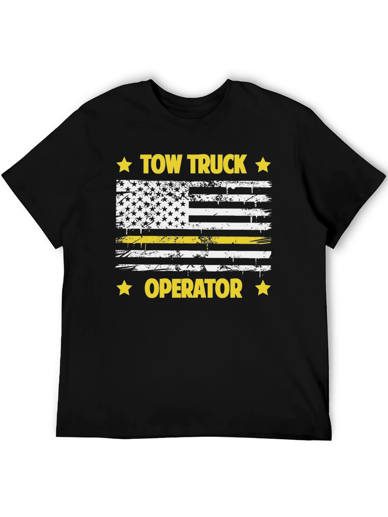 Tow Truck Operator USA Flag Graphic T-Shirt
