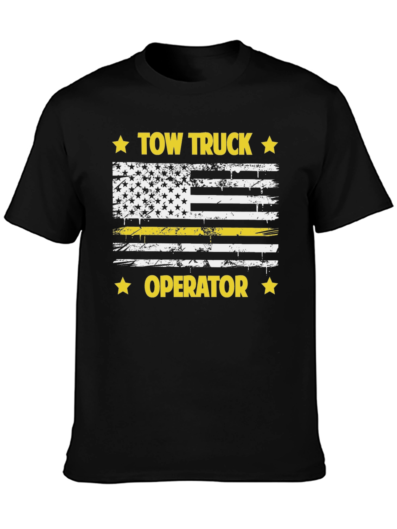Tow Truck Operator USA Flag Graphic T-Shirt