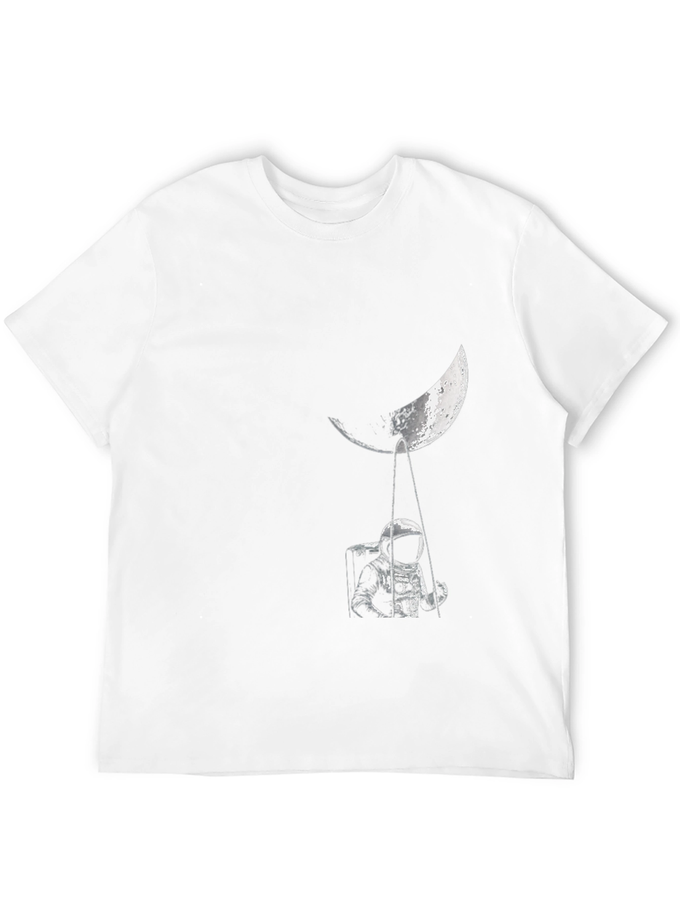 Astronaut on Moon Swing Graphic T-Shirt