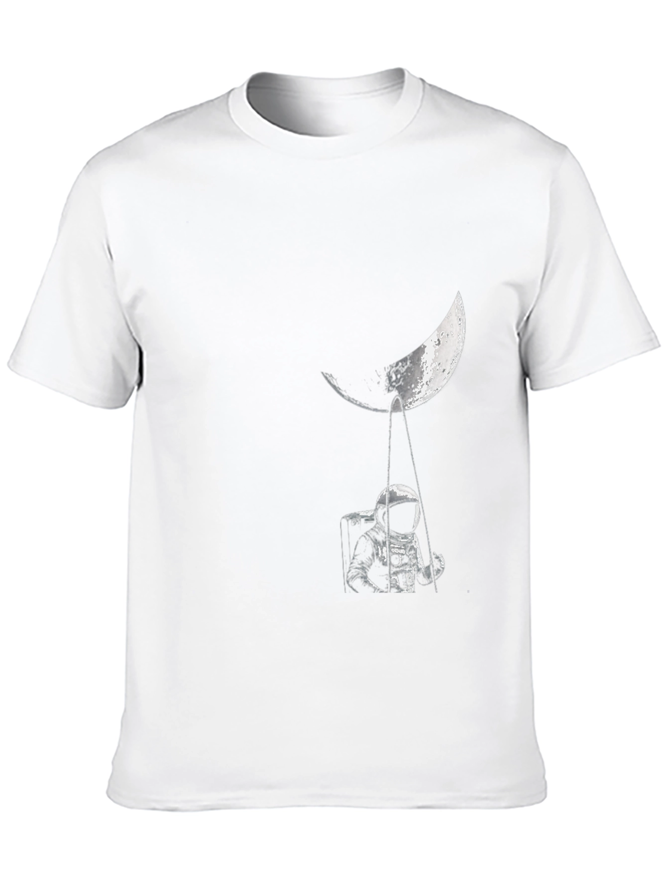 Astronaut on Moon Swing Graphic T-Shirt