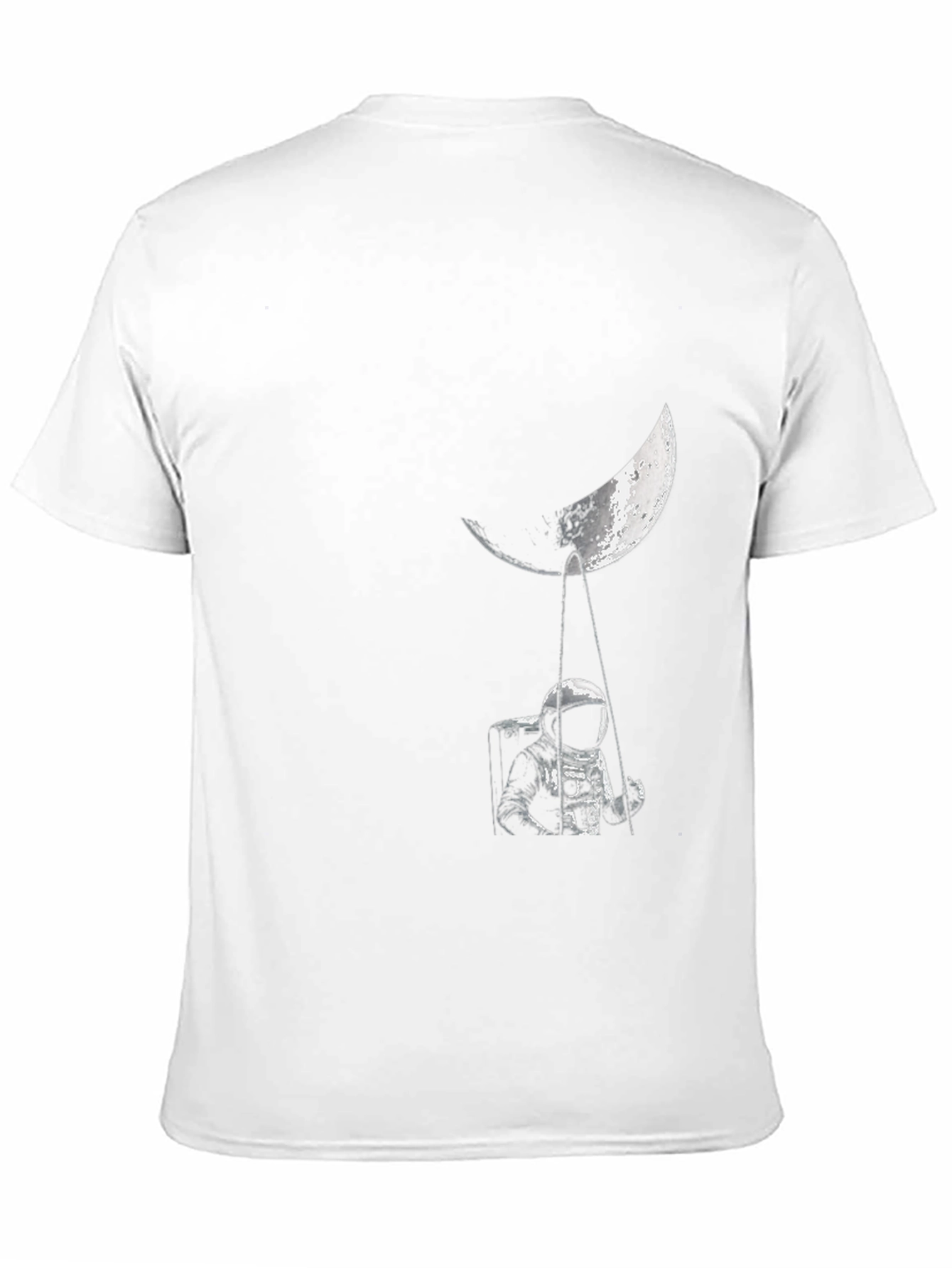 Astronaut on Moon Swing Graphic T-Shirt